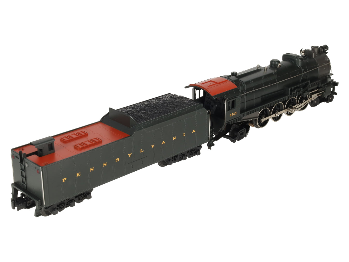 MTH 30-1168-1 O Pennsylvania 4-8-2 M1a Steam Locomotive & Tender w/PS2 #6743 EX/Box
