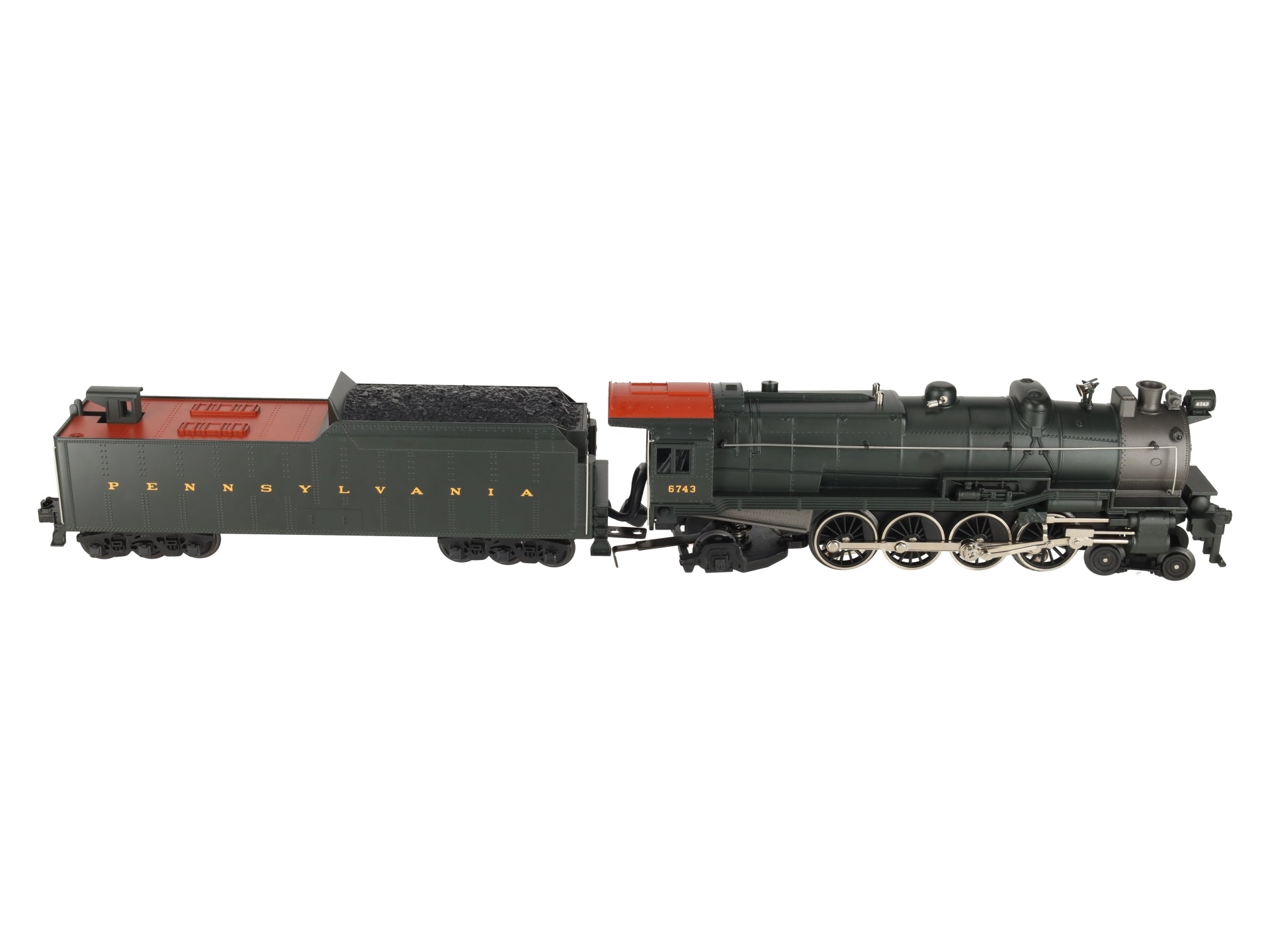 MTH 30-1168-1 O Pennsylvania 4-8-2 M1a Steam Locomotive & Tender w/PS2 #6743 EX/Box