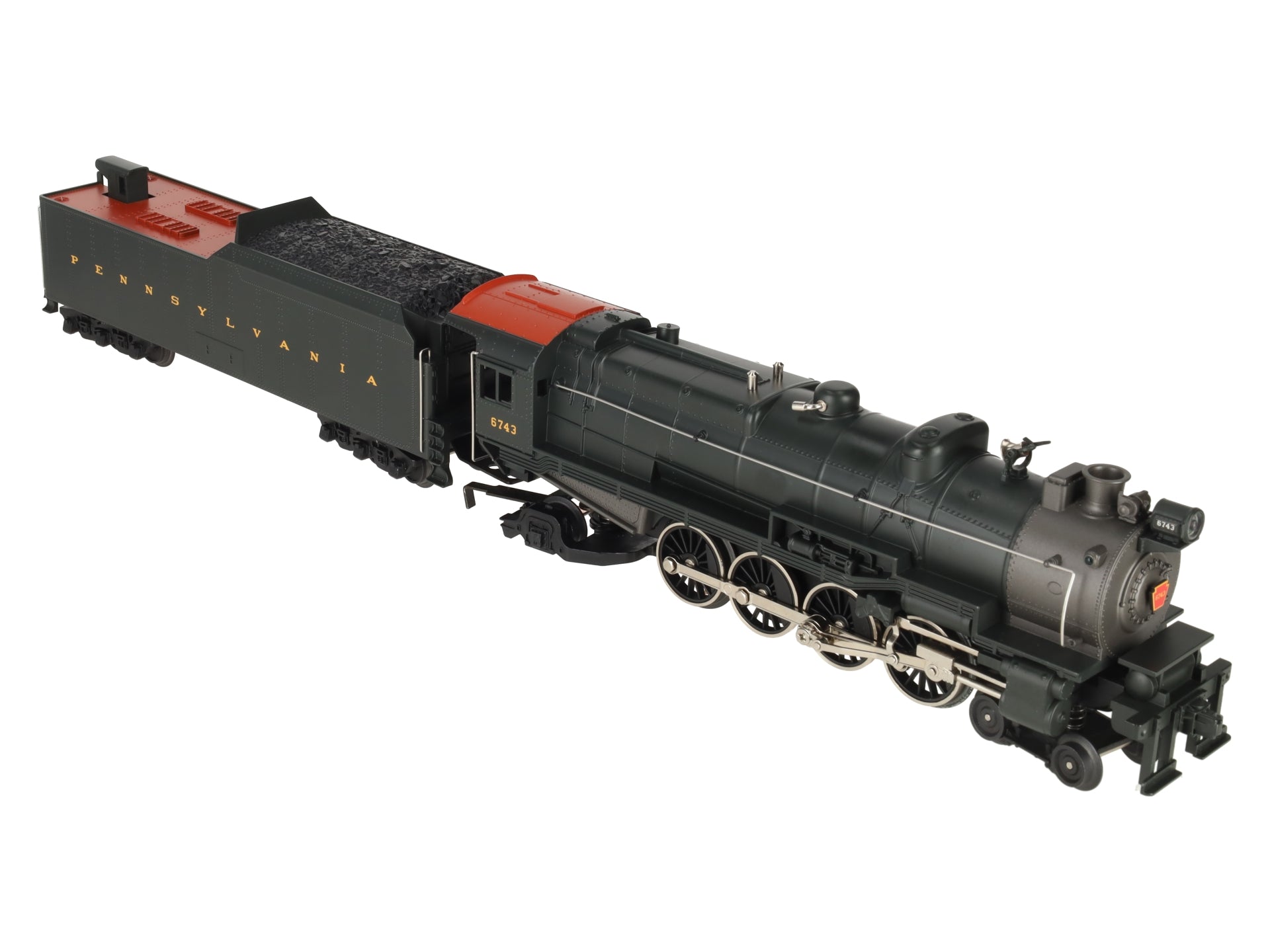 MTH 30-1168-1 O Pennsylvania 4-8-2 M1a Steam Locomotive & Tender w/PS2 #6743 EX/Box