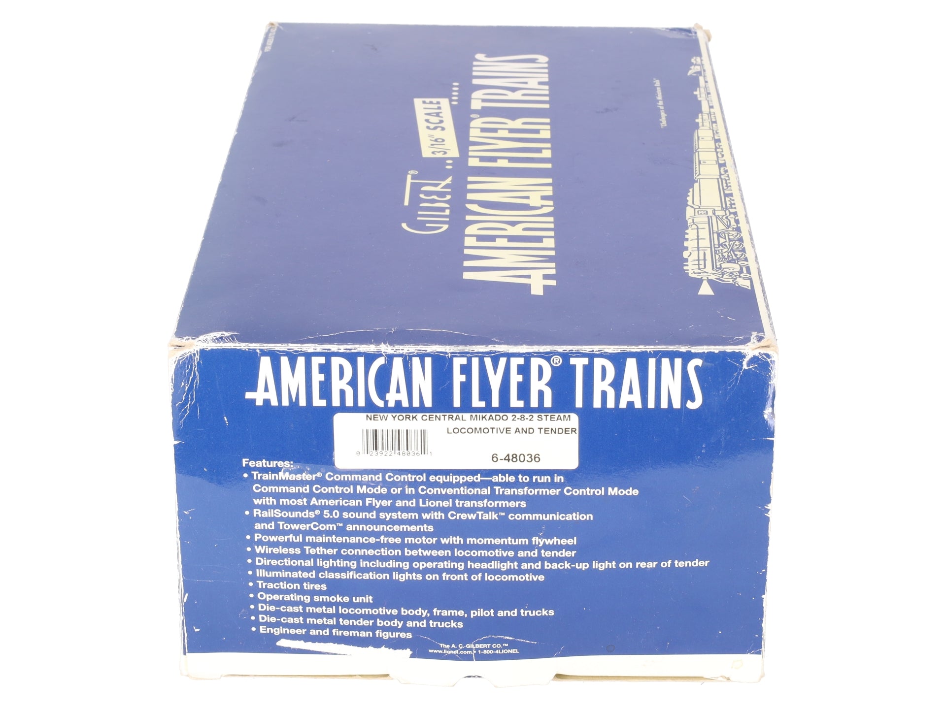 American Flyer 6-48036 S Scale New York Central Mikado 2-8-2 Steam Locomotive VG/Box