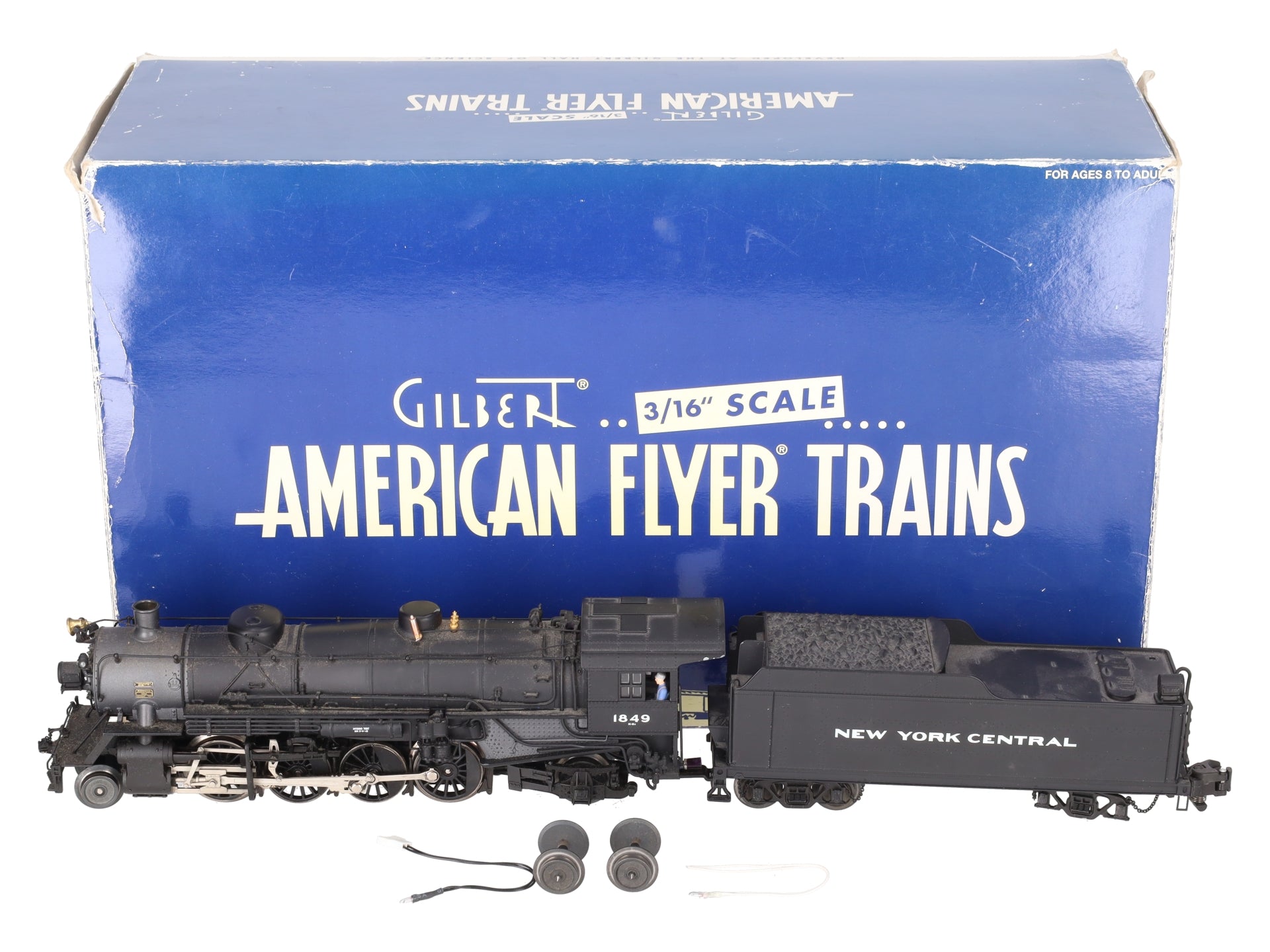 American Flyer 6-48036 S Scale New York Central Mikado 2-8-2 Steam Locomotive VG/Box