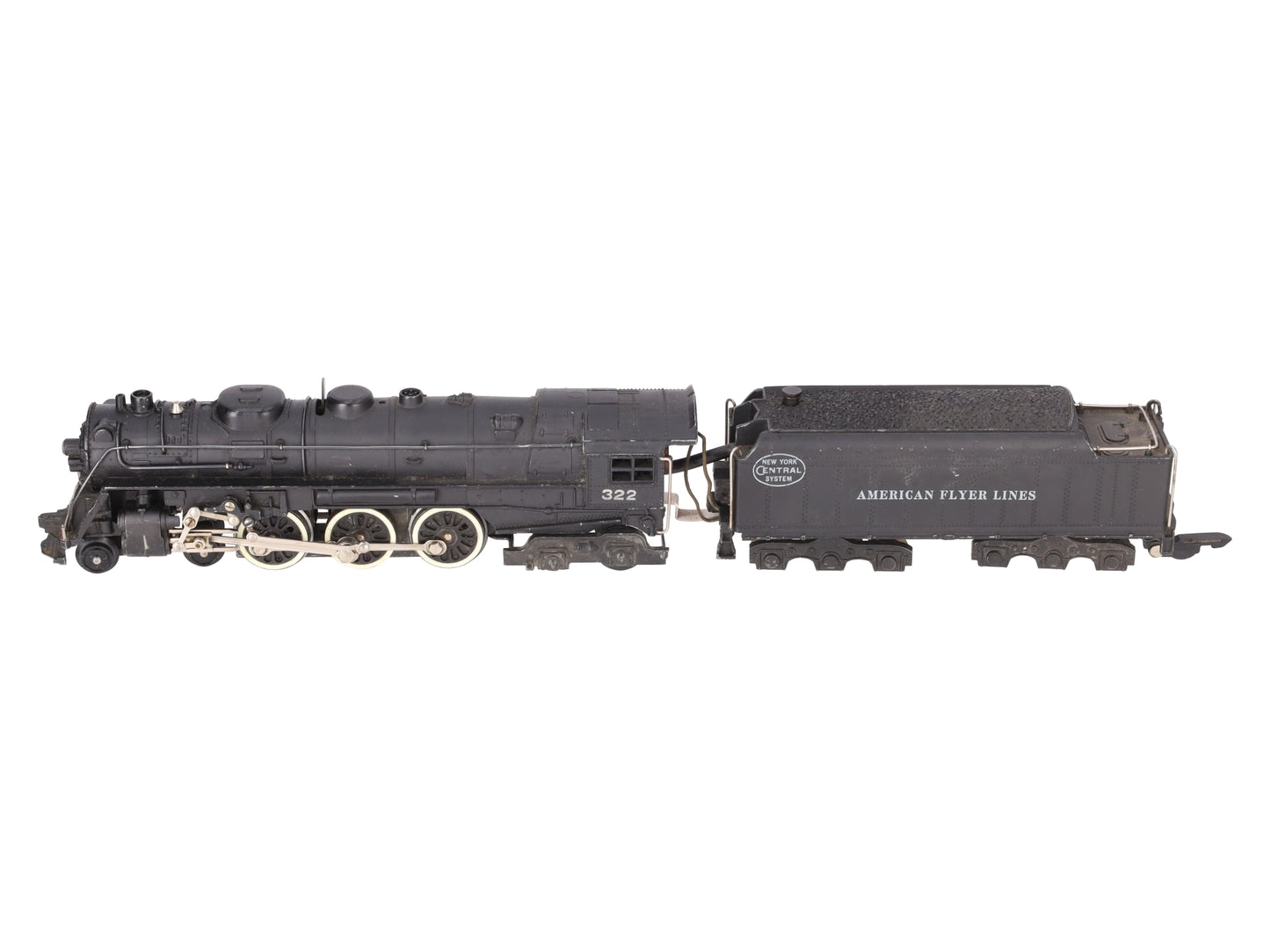 American Flyer 322 Vintage S NYC 4-6-4 Hudson Steam Locomotive & Tender VG