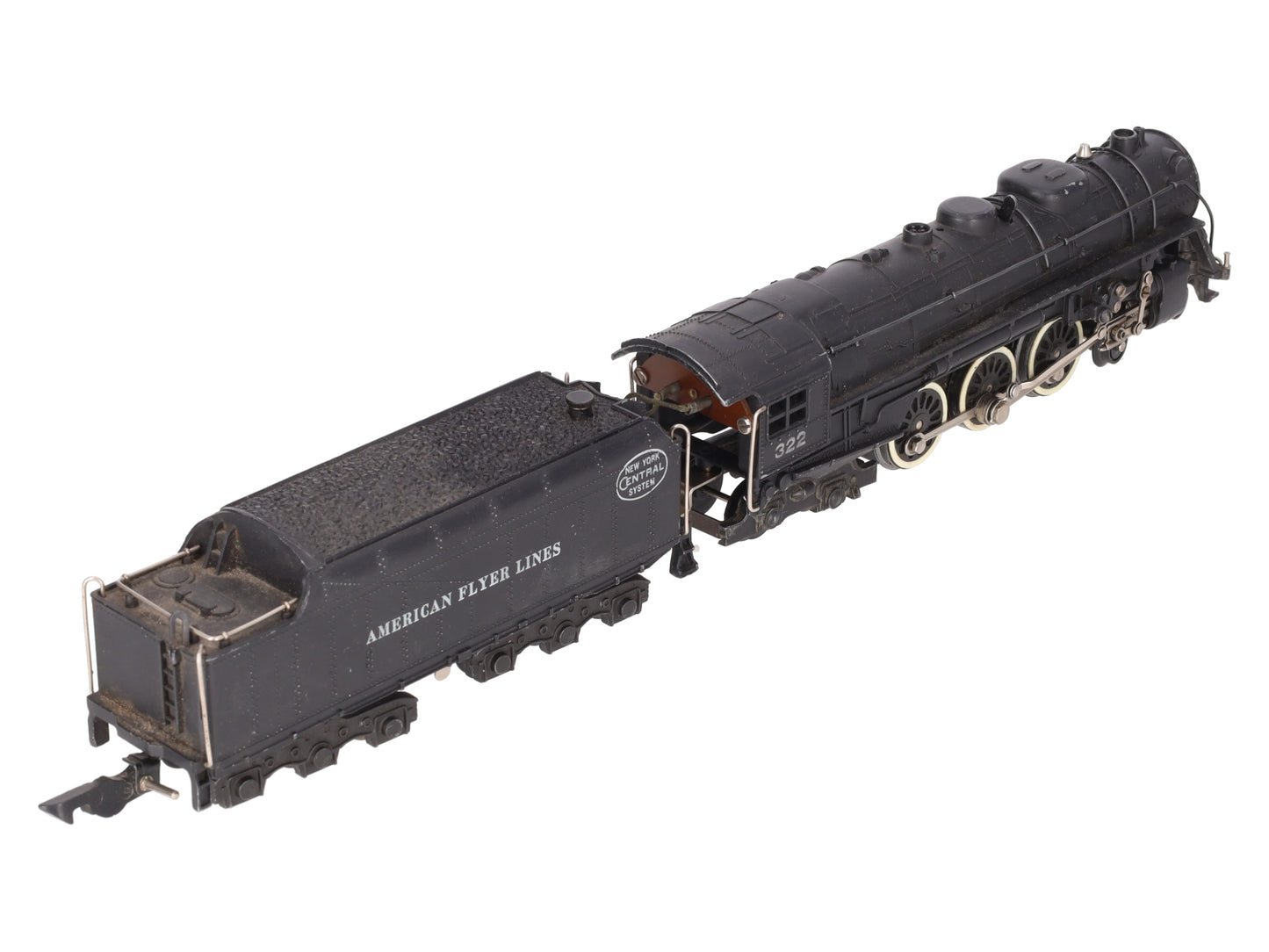 American Flyer 322 Vintage S NYC 4-6-4 Hudson Steam Locomotive & Tender VG