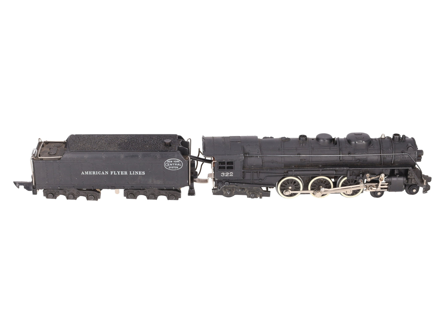 American Flyer 322 Vintage S NYC 4-6-4 Hudson Steam Locomotive & Tender VG