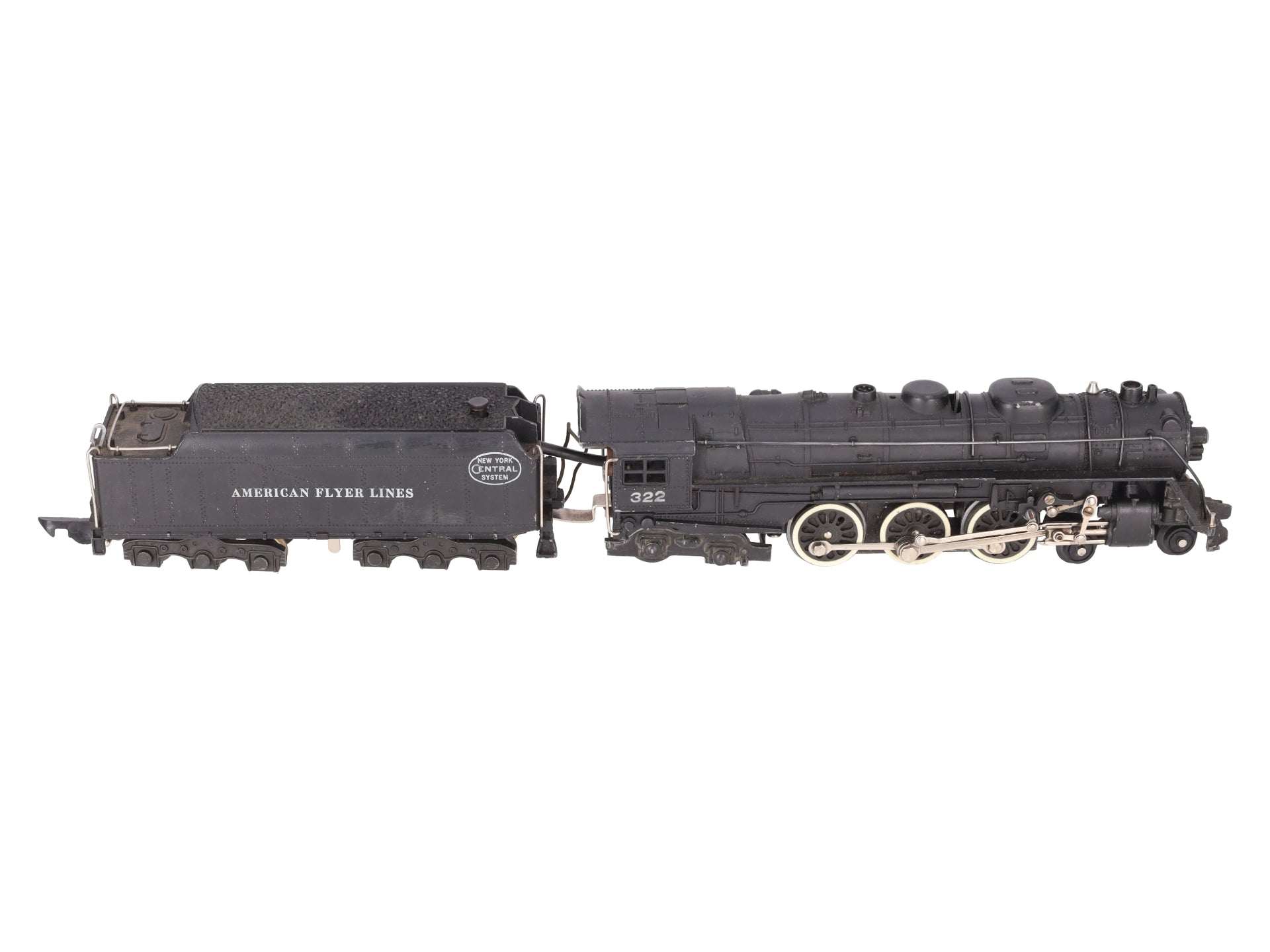 American Flyer 322 Vintage S NYC 4-6-4 Hudson Steam Locomotive & Tender VG