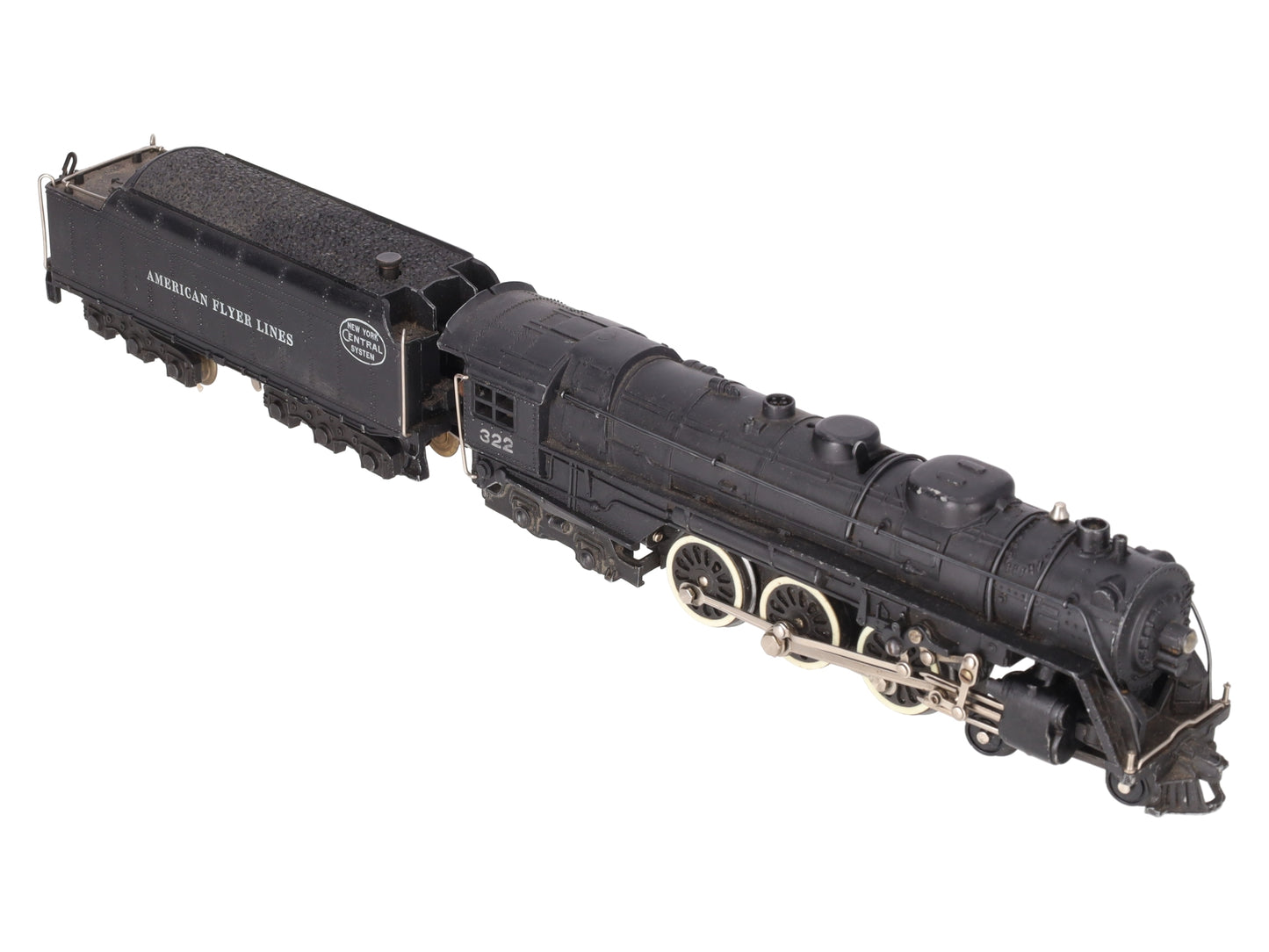 American Flyer 322 Vintage S NYC 4-6-4 Hudson Steam Locomotive & Tender VG