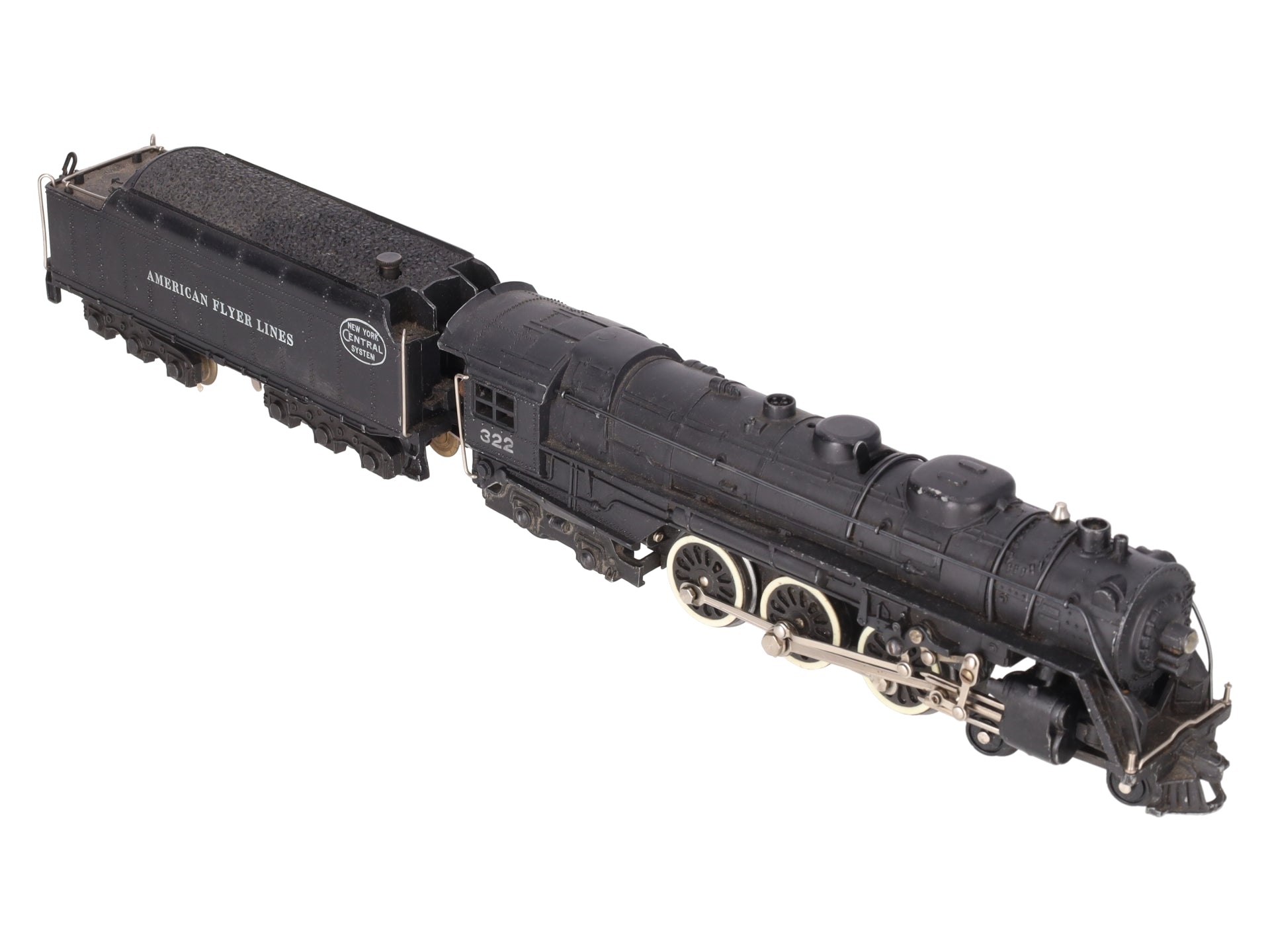 American Flyer 322 Vintage S NYC 4-6-4 Hudson Steam Locomotive & Tender VG