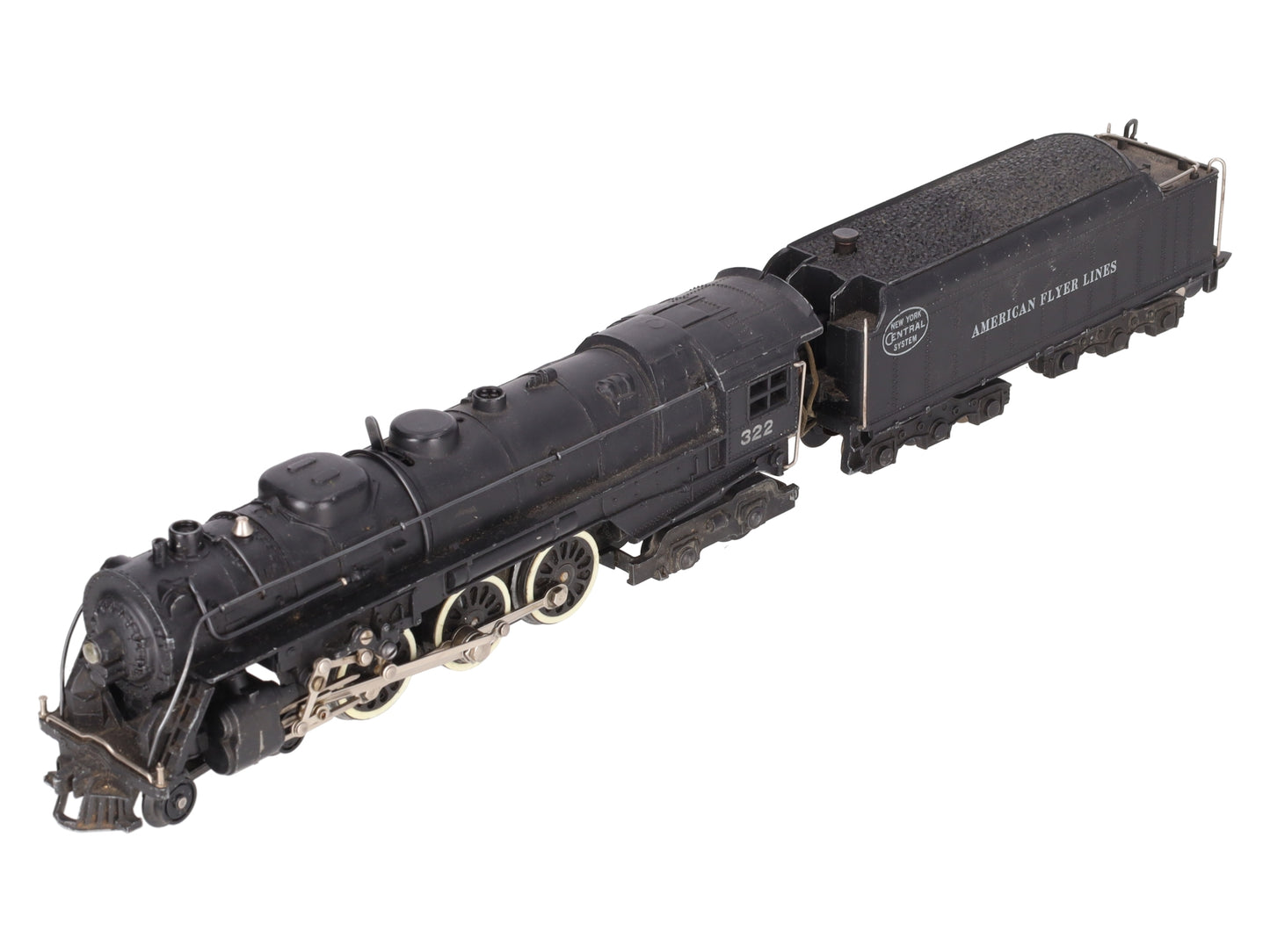 American Flyer 322 Vintage S NYC 4-6-4 Hudson Steam Locomotive & Tender VG