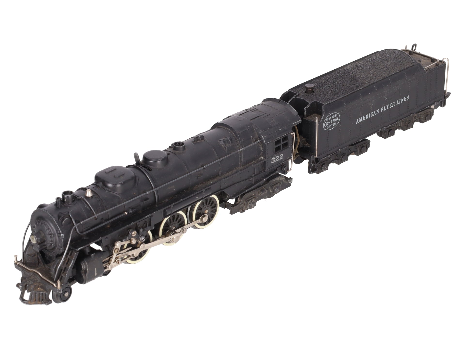 American Flyer 322 Vintage S NYC 4-6-4 Hudson Steam Locomotive & Tender VG
