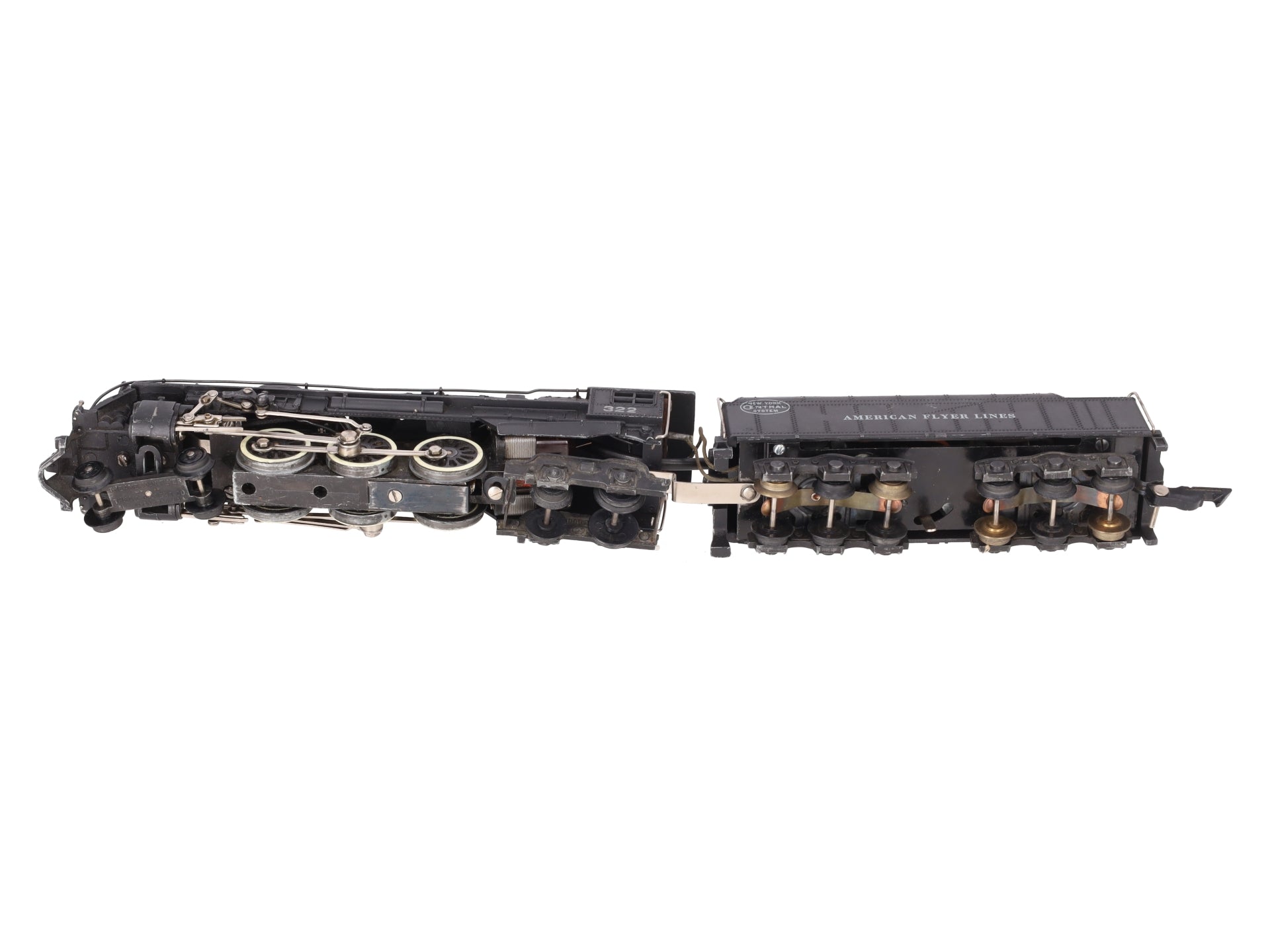 American Flyer 322 Vintage S NYC 4-6-4 Hudson Steam Locomotive & Tender VG