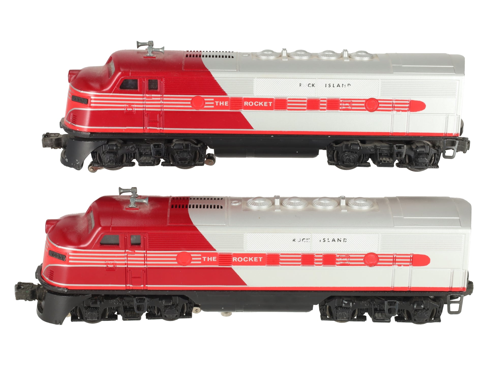 Lionel 2383 Vintage O Gauge Custom Rock Island F-3 AA Diesel Locomotives