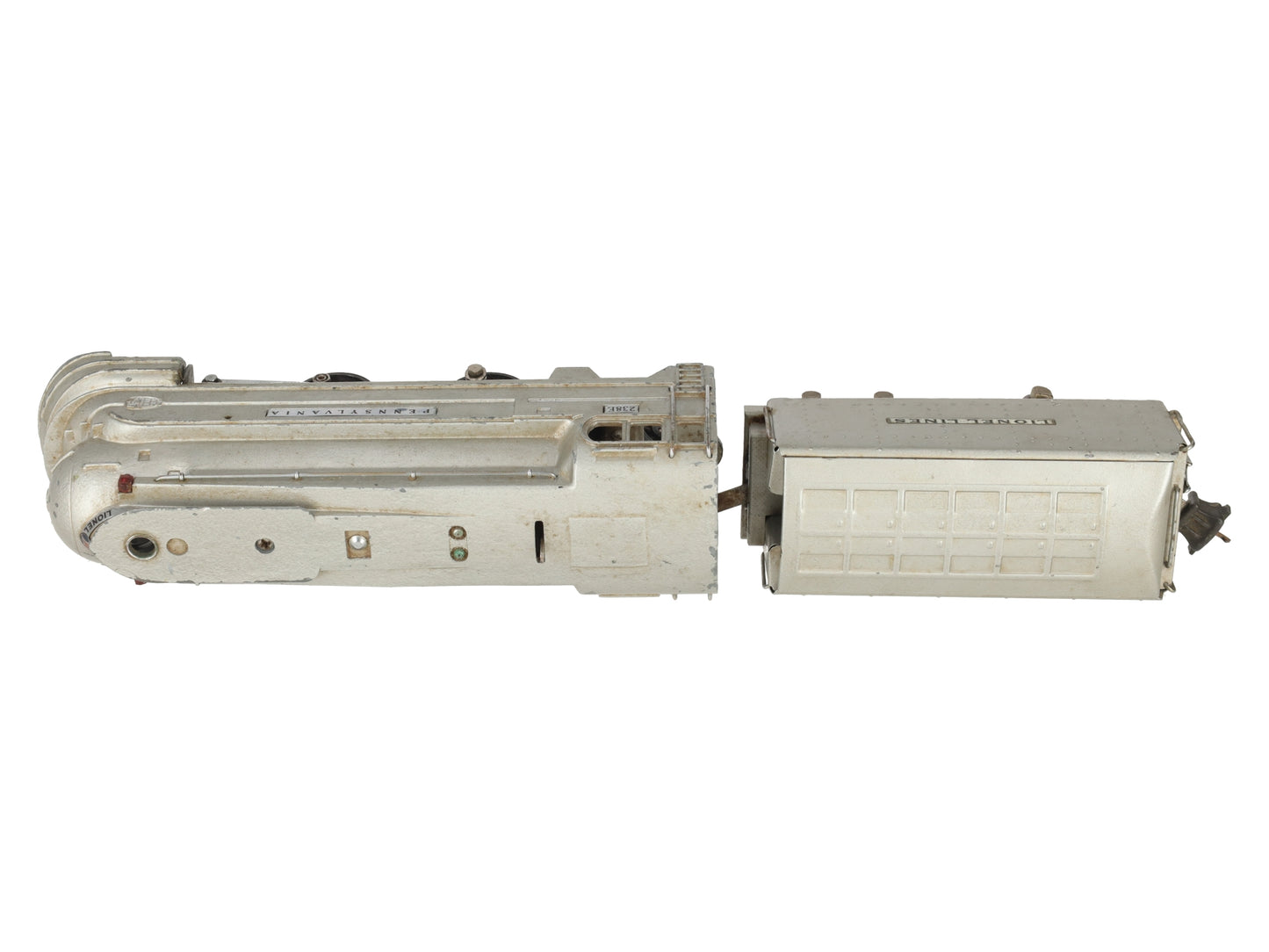 Lionel 238E Vintage O Prewar PRR Silver Torpedo Streamlined Steam Locomotive VG/Box