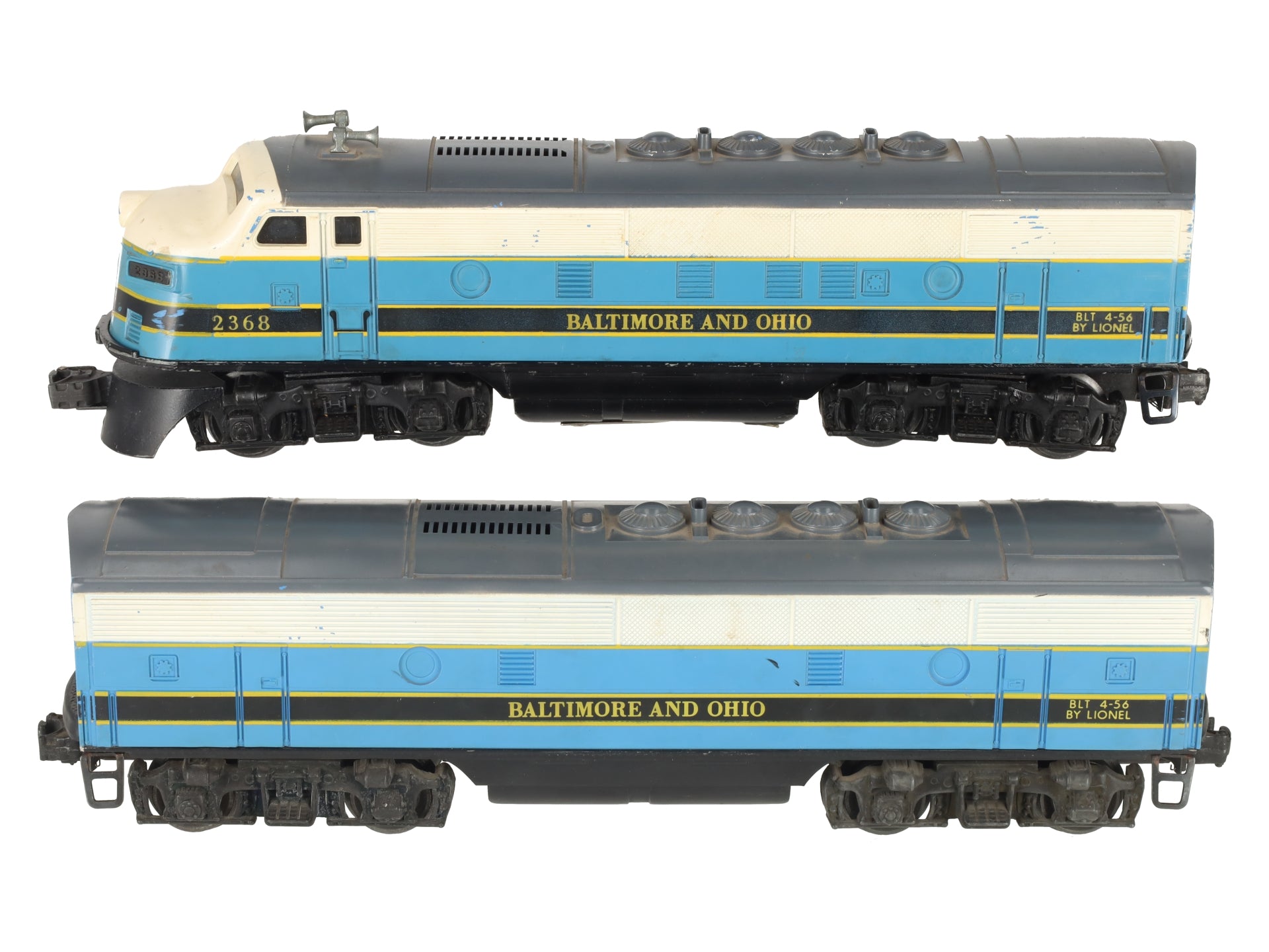 Lionel 2368 Vintage O Baltimore & Ohio F3 AB Diesel Locomotives VG