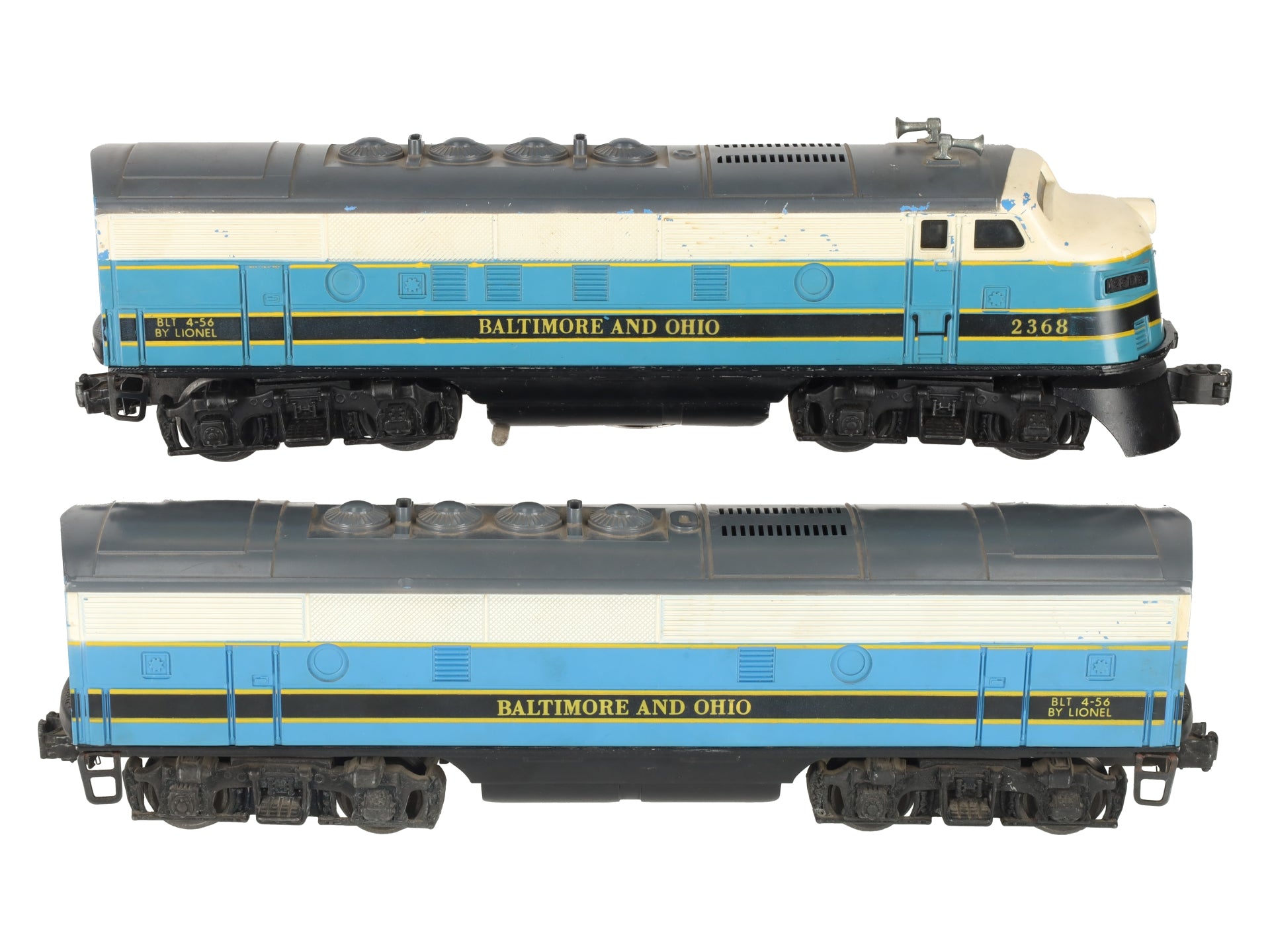 Lionel 2368 Vintage O Baltimore & Ohio F3 AB Diesel Locomotives VG