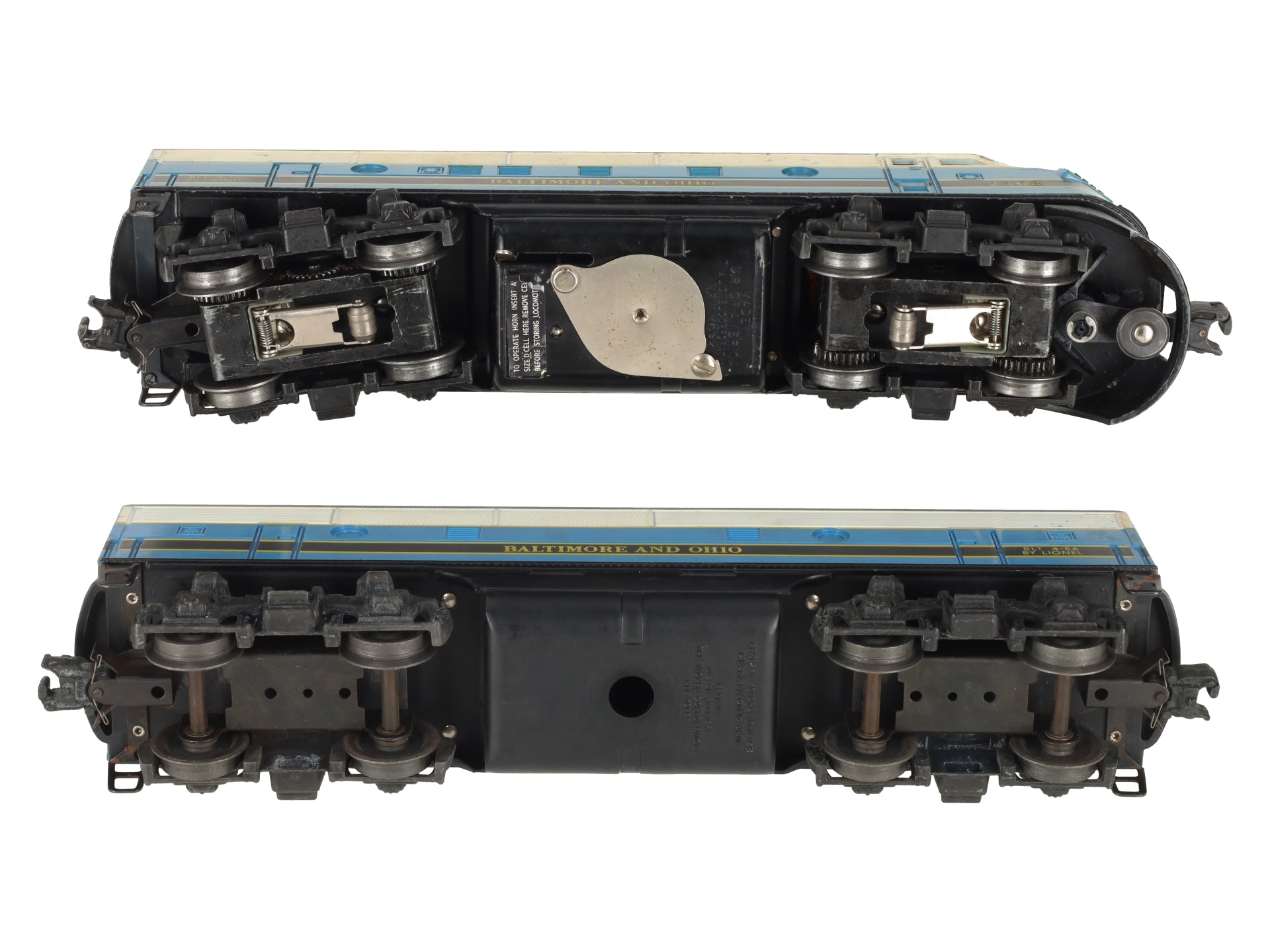 Lionel 2368 Vintage O Baltimore & Ohio F3 AB Diesel Locomotives VG