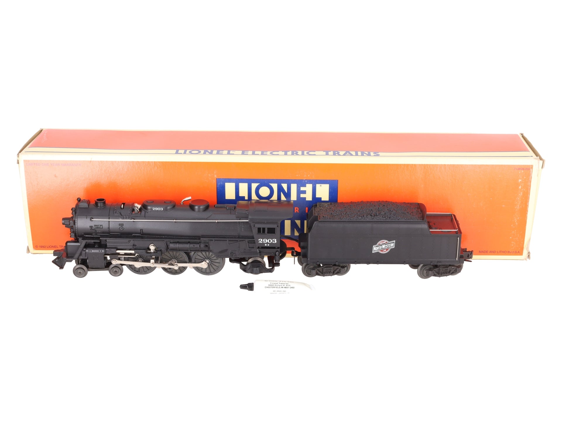 Lionel 6-18630 O Chicago and North Western 4-6-2 Steam Locomotive & Tender #2903 VG/Box
