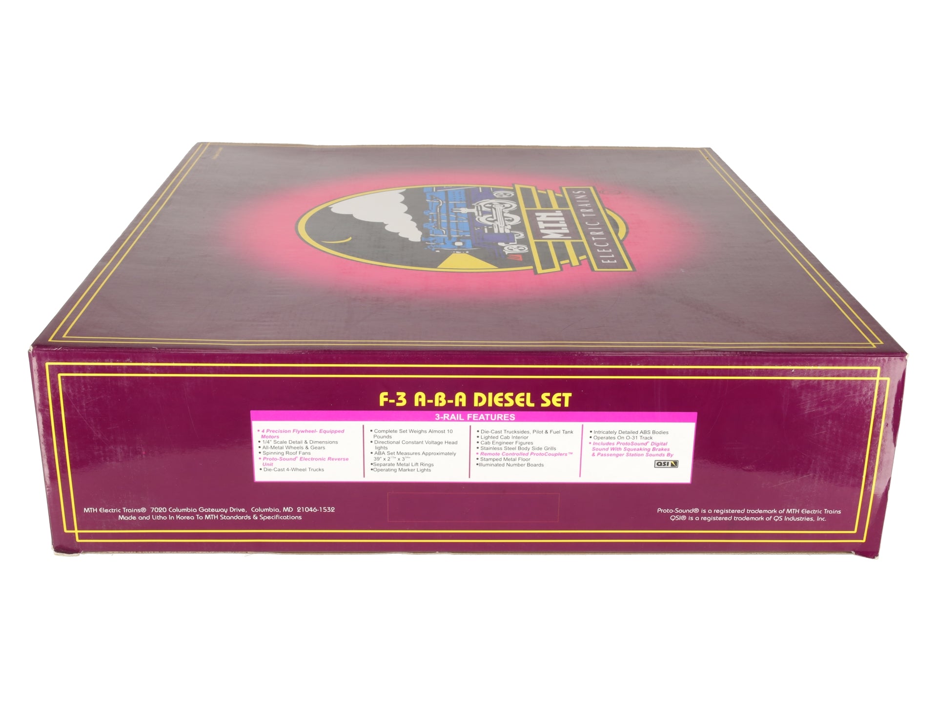 MTH O Undecorated F-3 ABA Diesel Set EX/Box