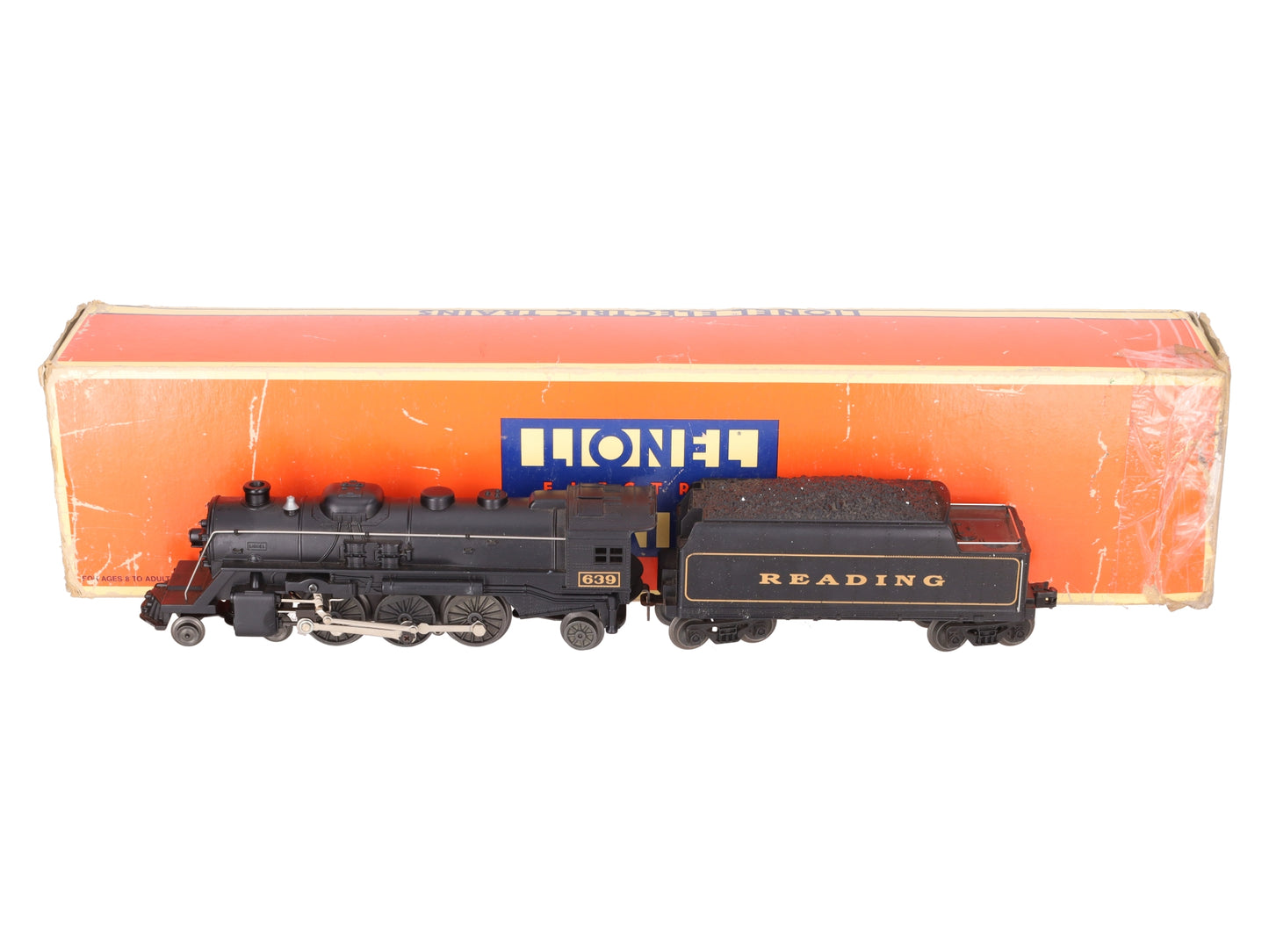 Lionel 6-18639 O Gauge Reading 4-6-2 Steam Locomotive & Tender #639 VG/Box