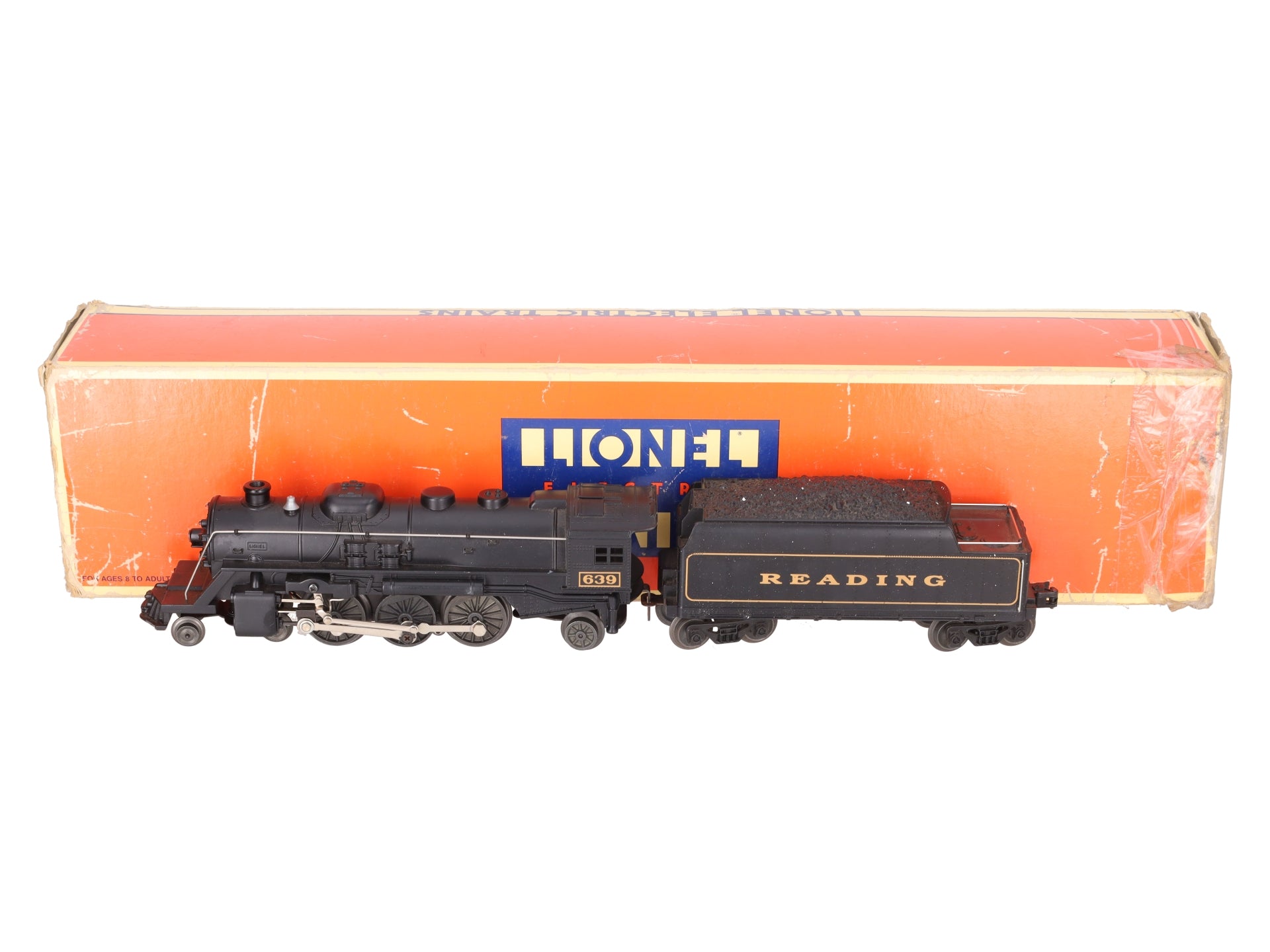 Lionel 6-18639 O Gauge Reading 4-6-2 Steam Locomotive & Tender #639 VG/Box