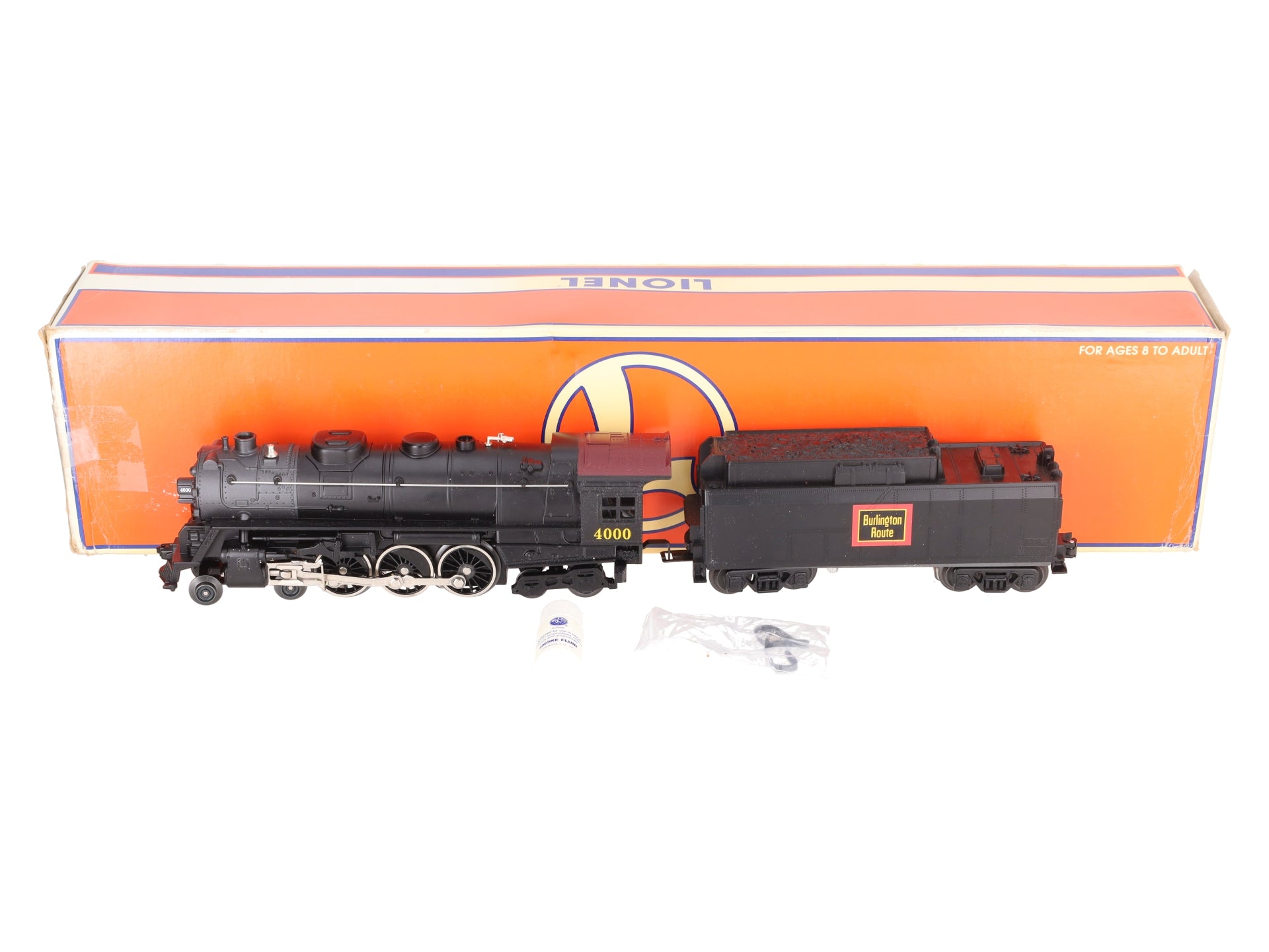 Lionel 6-28060 O NYC Burlington Route 4-6-4 Steam Locomotive w/ Tender #4000 EX/Box