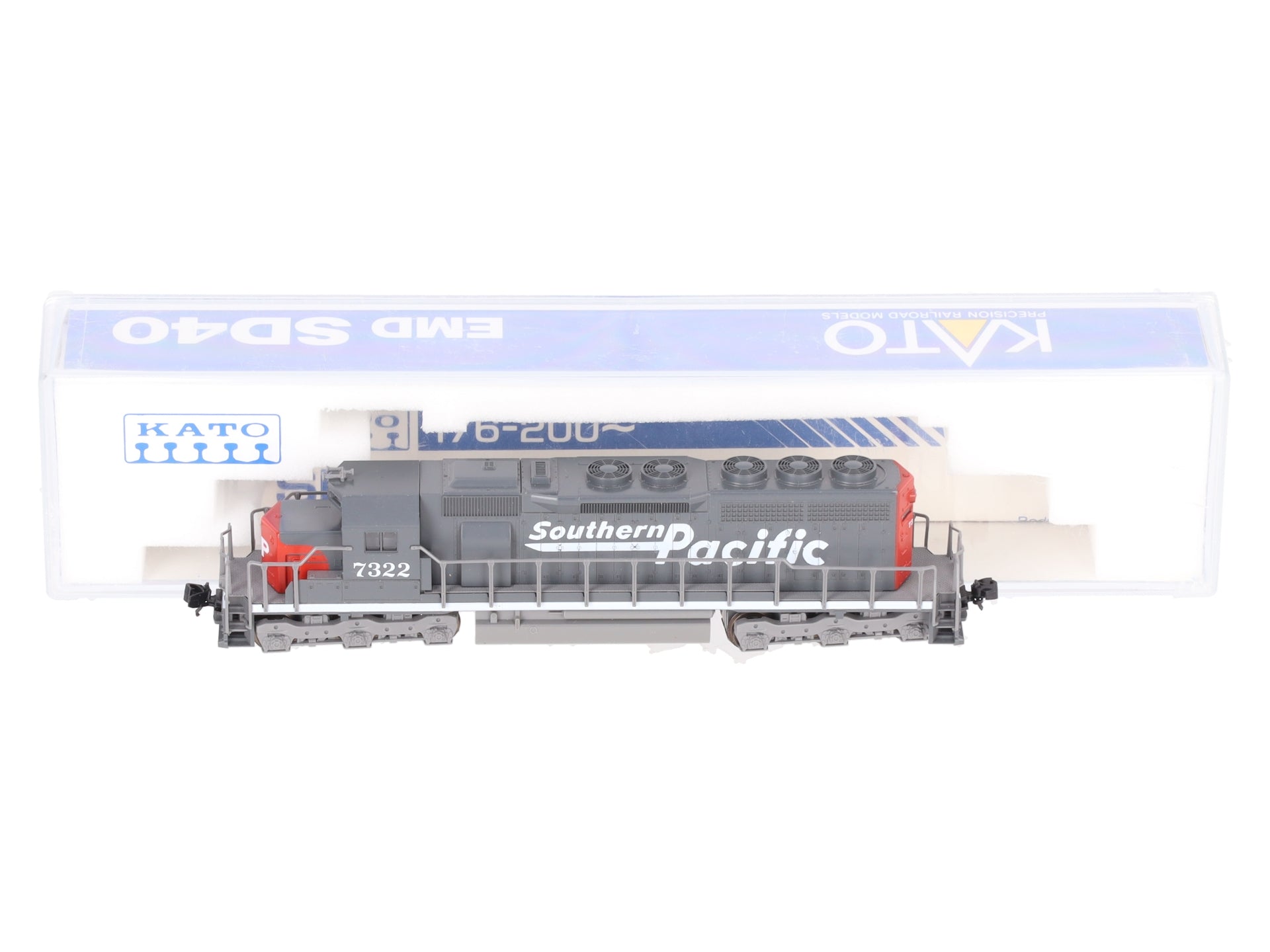 Kato 176-20V N Scale Southern Pacific SD40 Diesel Locomotive #7322 EX/Box