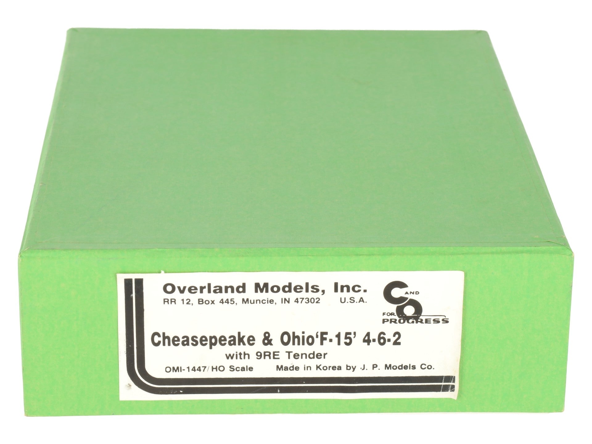 Overland OMI-1447 HO BRASS C&O F-15 4-6-2 Steam Locomotive & Tender -Unpainted LN/Box