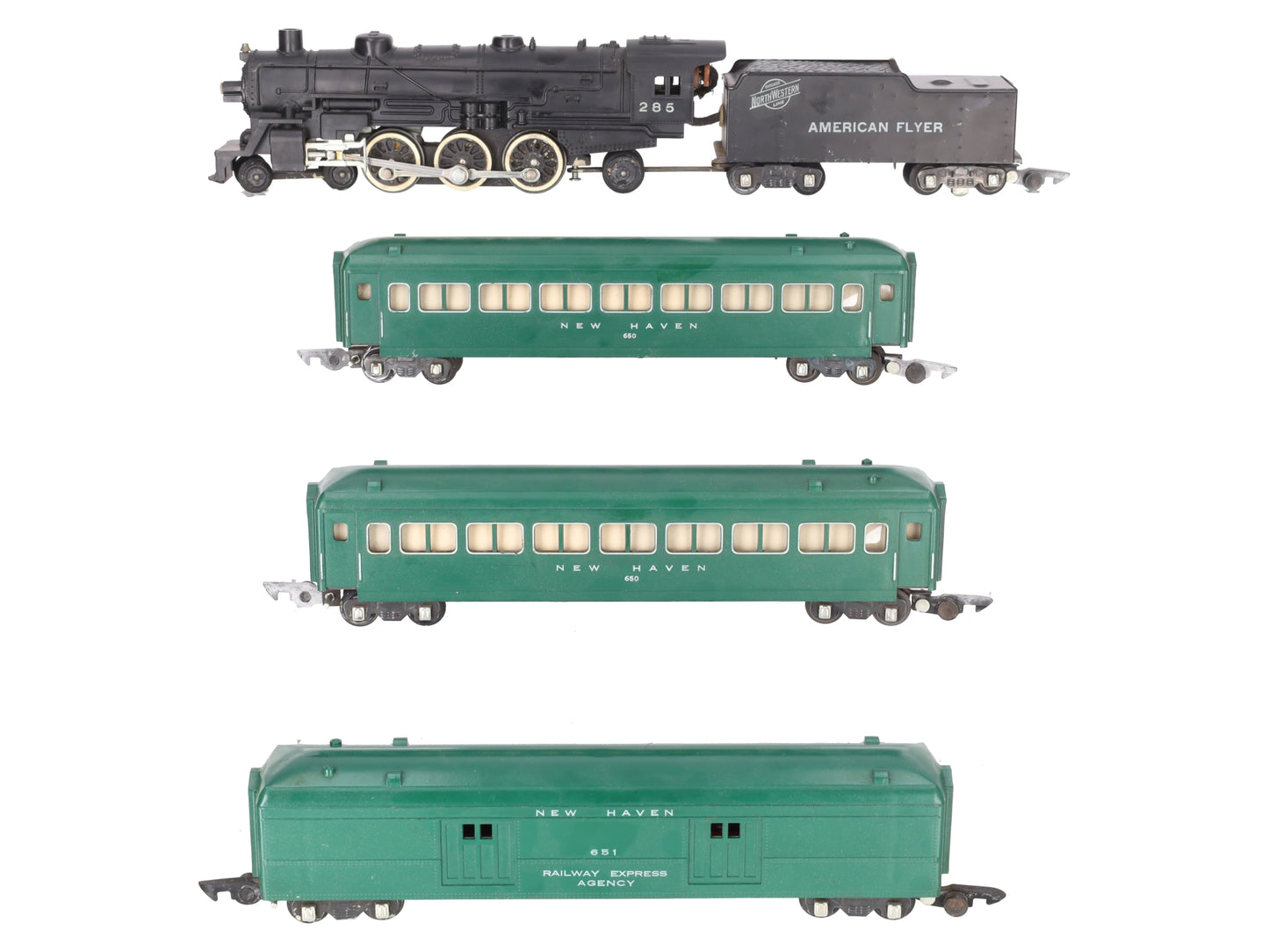 American Flyer 5103WT S Vintage Pacific Passenger Train Complete Set  VG