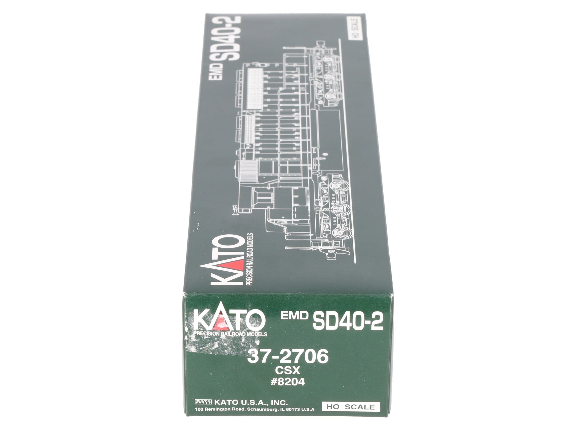 Kato 37-2706 HO CSX SD40-2 Diesel Locomotive #8204 LN/Box
