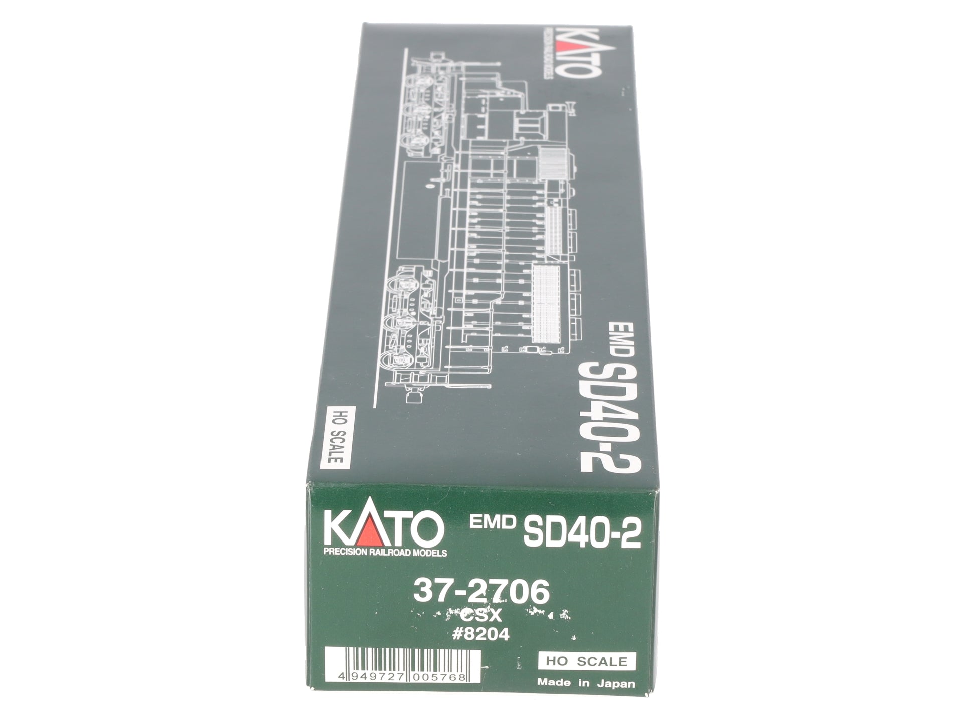 Kato 37-2706 HO CSX SD40-2 Diesel Locomotive #8204 LN/Box