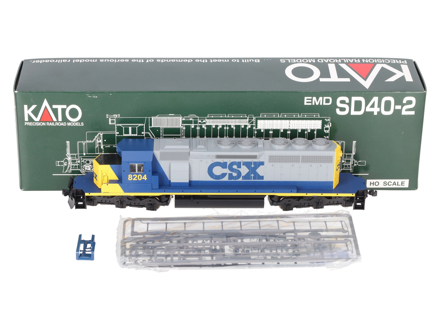 Kato 37-2706 HO CSX SD40-2 Diesel Locomotive #8204 LN/Box