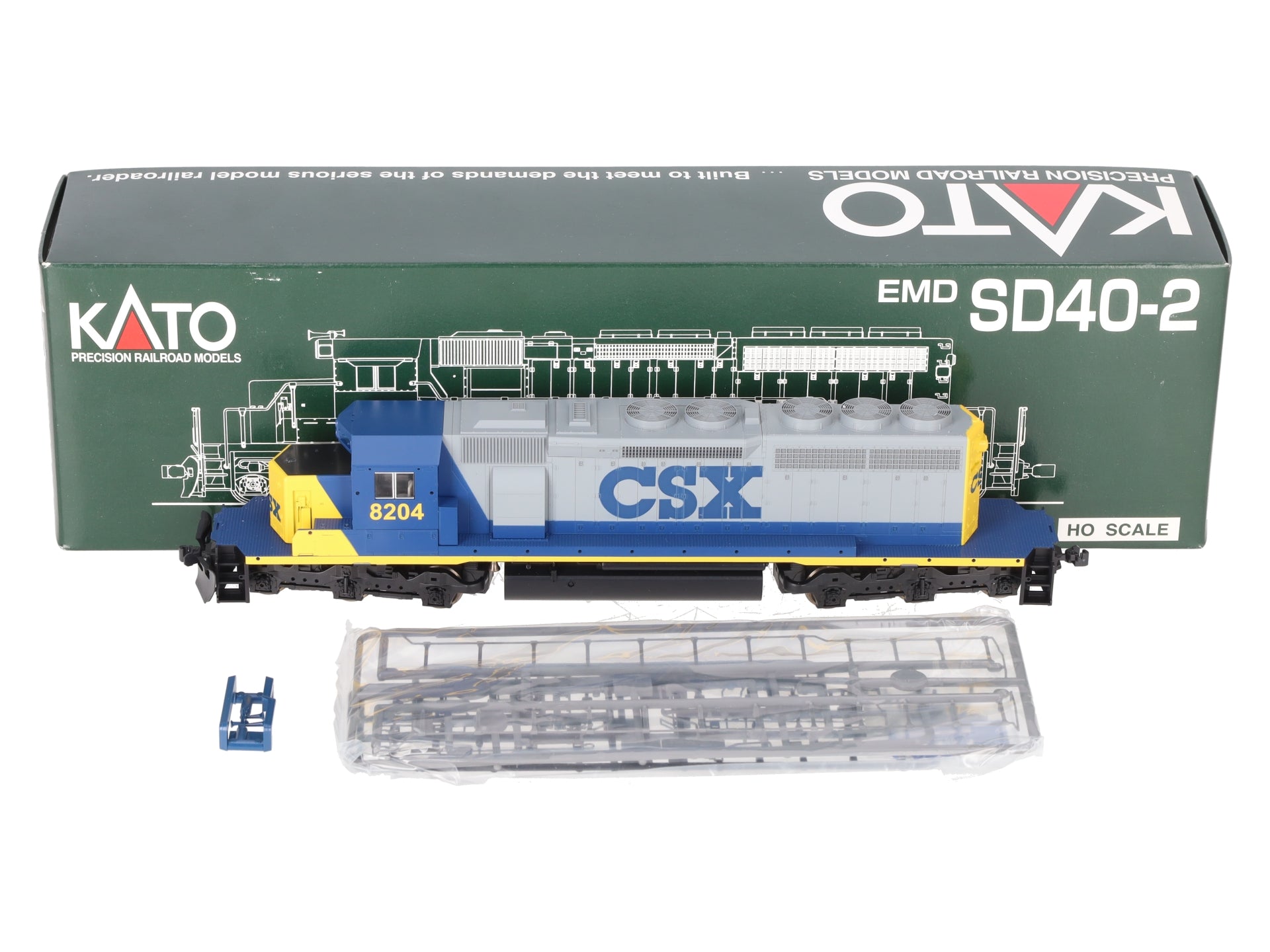 Kato 37-2706 HO CSX SD40-2 Diesel Locomotive #8204 LN/Box