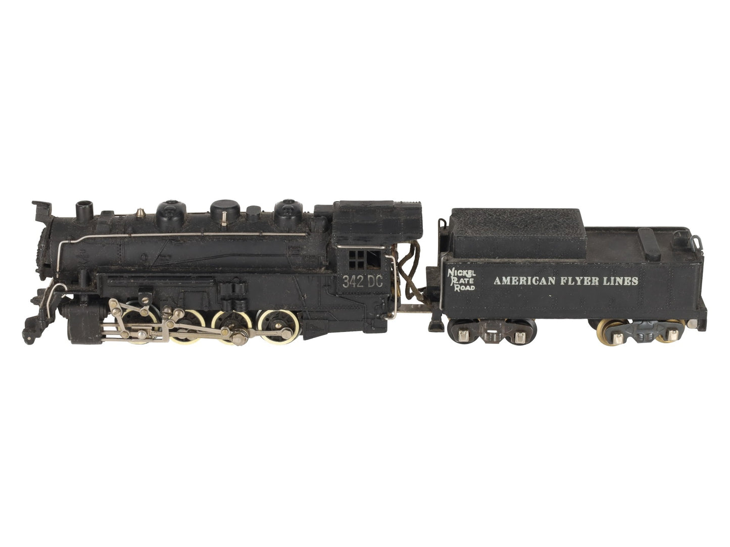 American Flyer 342DC Vintage S NKP 0-8-0 Die-Cast Steam Switcher VG