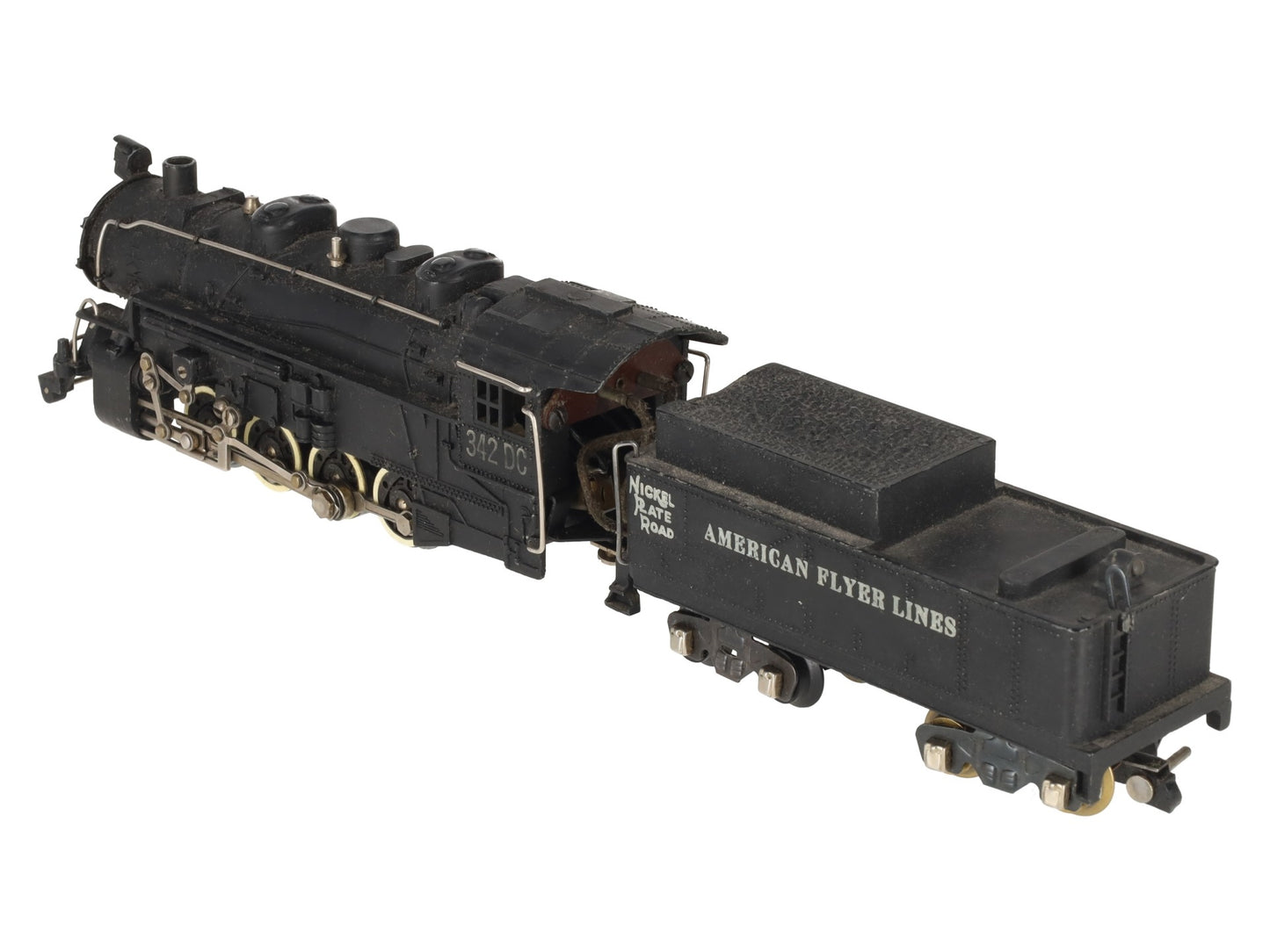 American Flyer 342DC Vintage S NKP 0-8-0 Die-Cast Steam Switcher VG