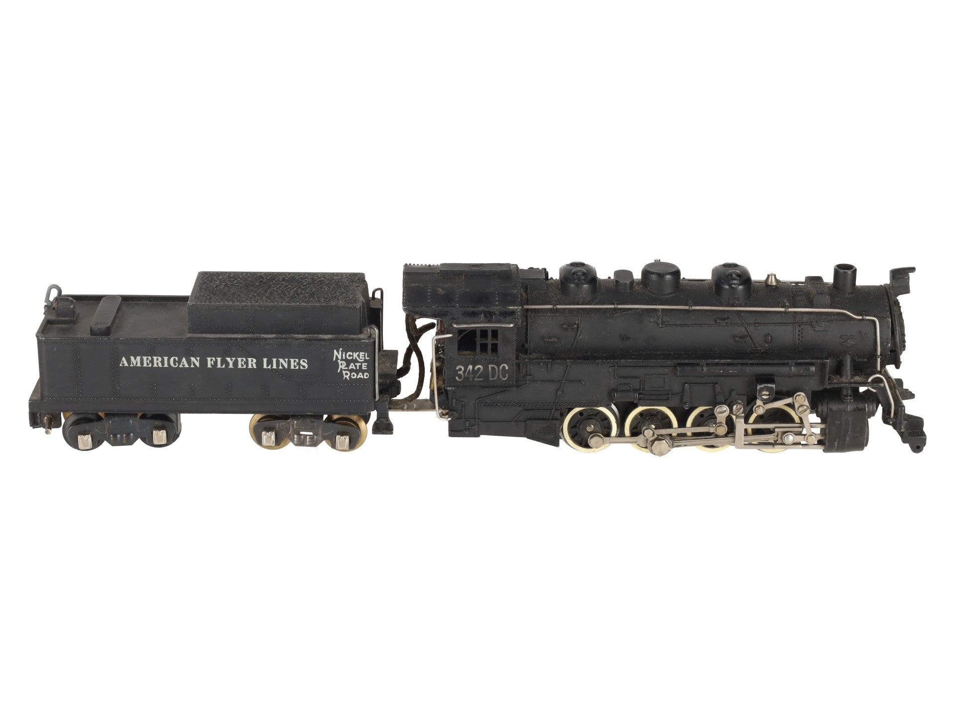 American Flyer 342DC Vintage S NKP 0-8-0 Die-Cast Steam Switcher VG