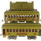 Lionel 8E Vintage Standard Olive 0-4-0 Electric Loco w/ Passenger Cars 337 & 338 VG