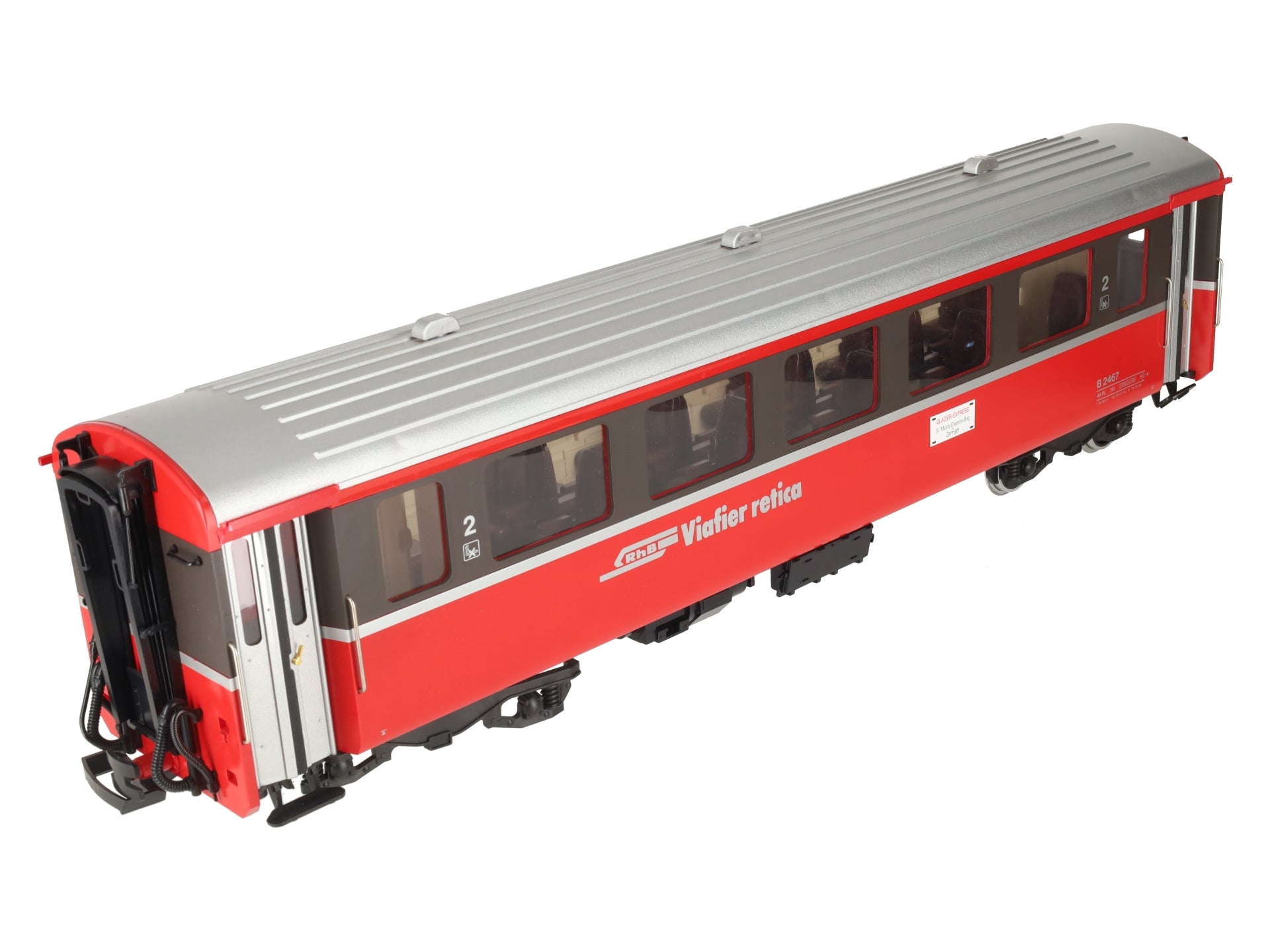 LGB 33670 G Scale RhB Passenger Car - Metal Wheels VG
