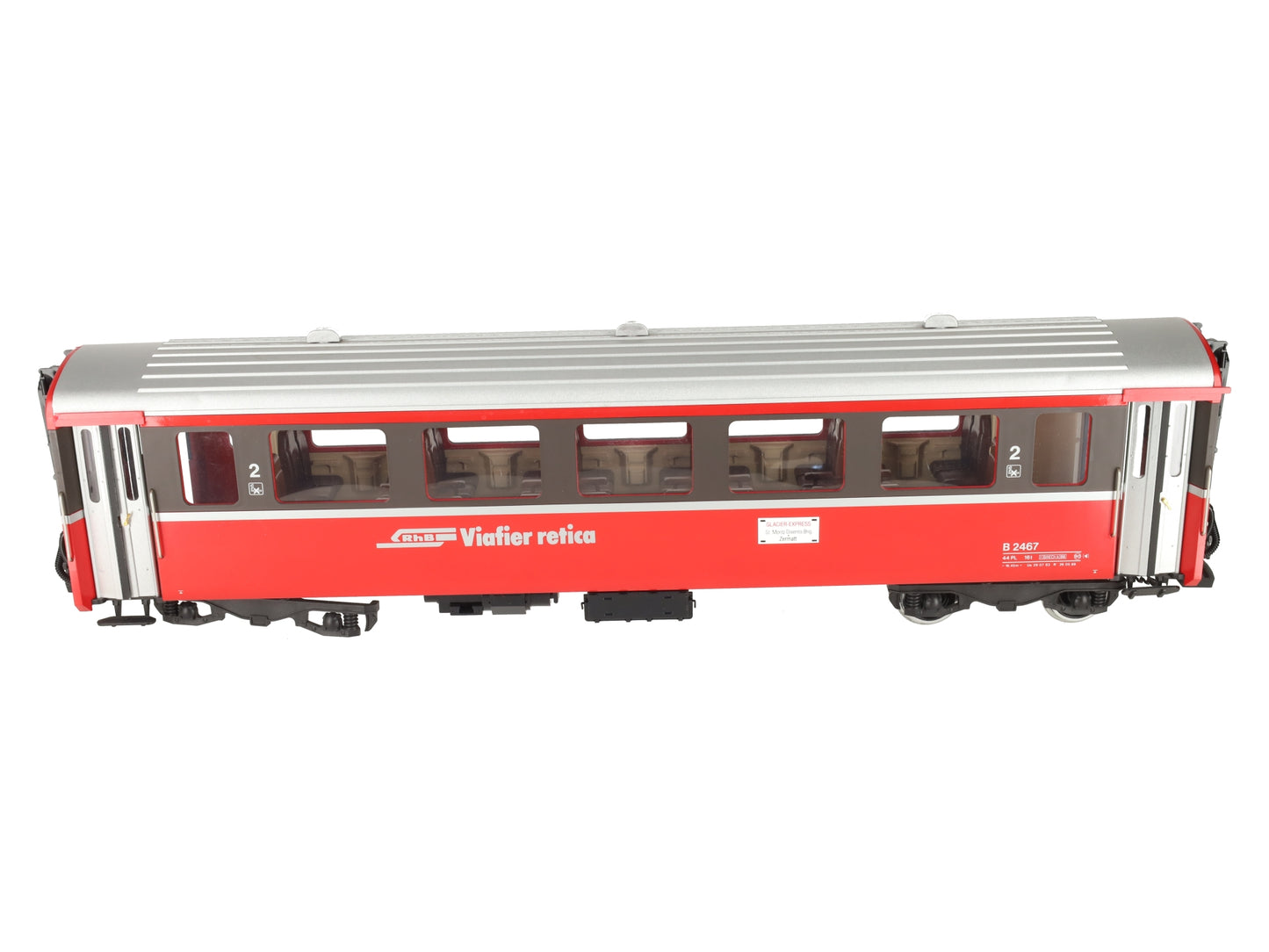 LGB 33670 G Scale RhB Passenger Car - Metal Wheels VG