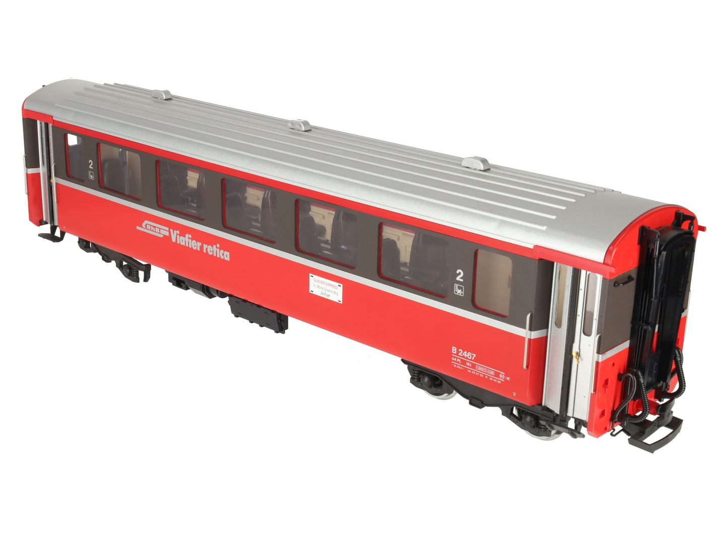 LGB 33670 G Scale RhB Passenger Car - Metal Wheels VG