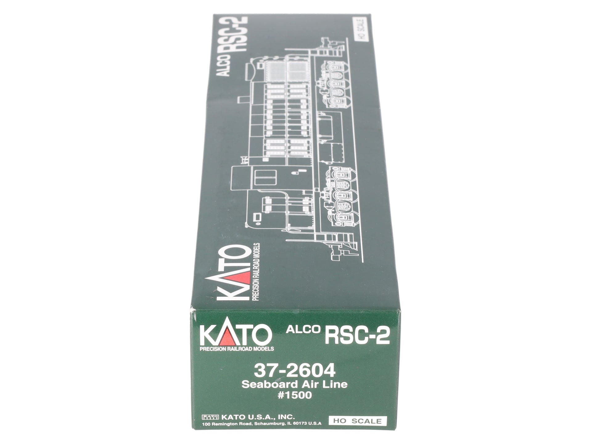 Kato 37-2604 HO Scale Seaboard Coast Line Alco RSC-2 Diesel Engine #1500 EX/Box
