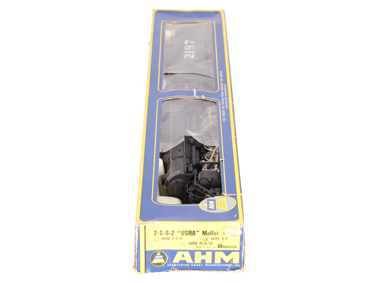 AHM 5091 HO Scale Santa Fe 2-8-8-2 Mallet Steam Locomotive & Tender #2197 VG/Box