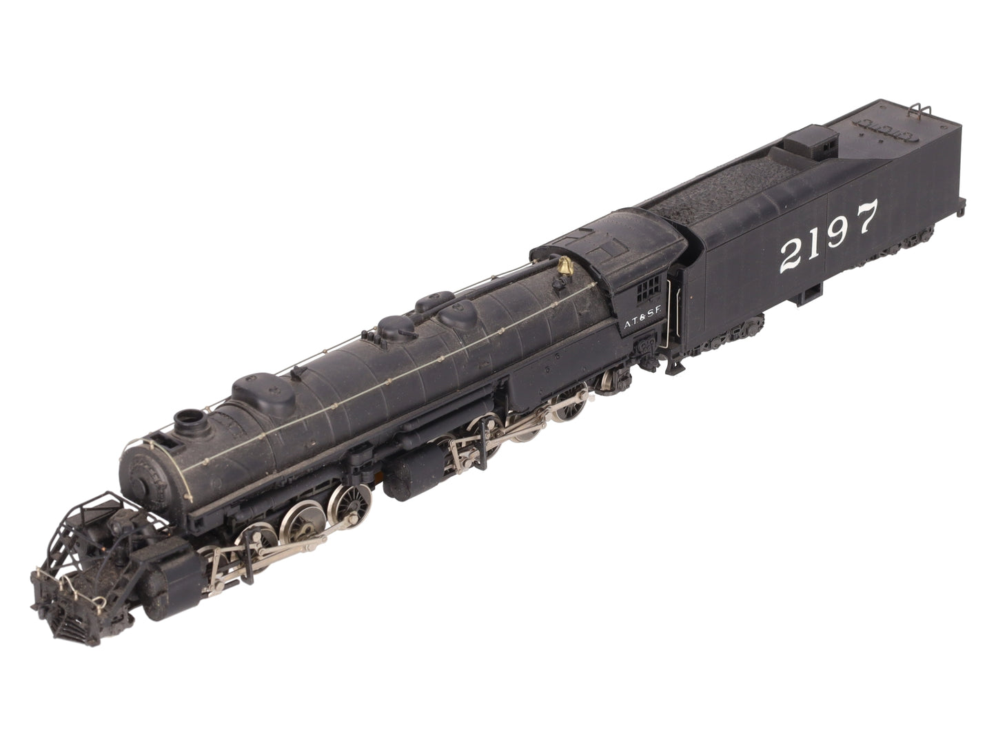 AHM 5091 HO Scale Santa Fe 2-8-8-2 Mallet Steam Locomotive & Tender #2197 VG/Box