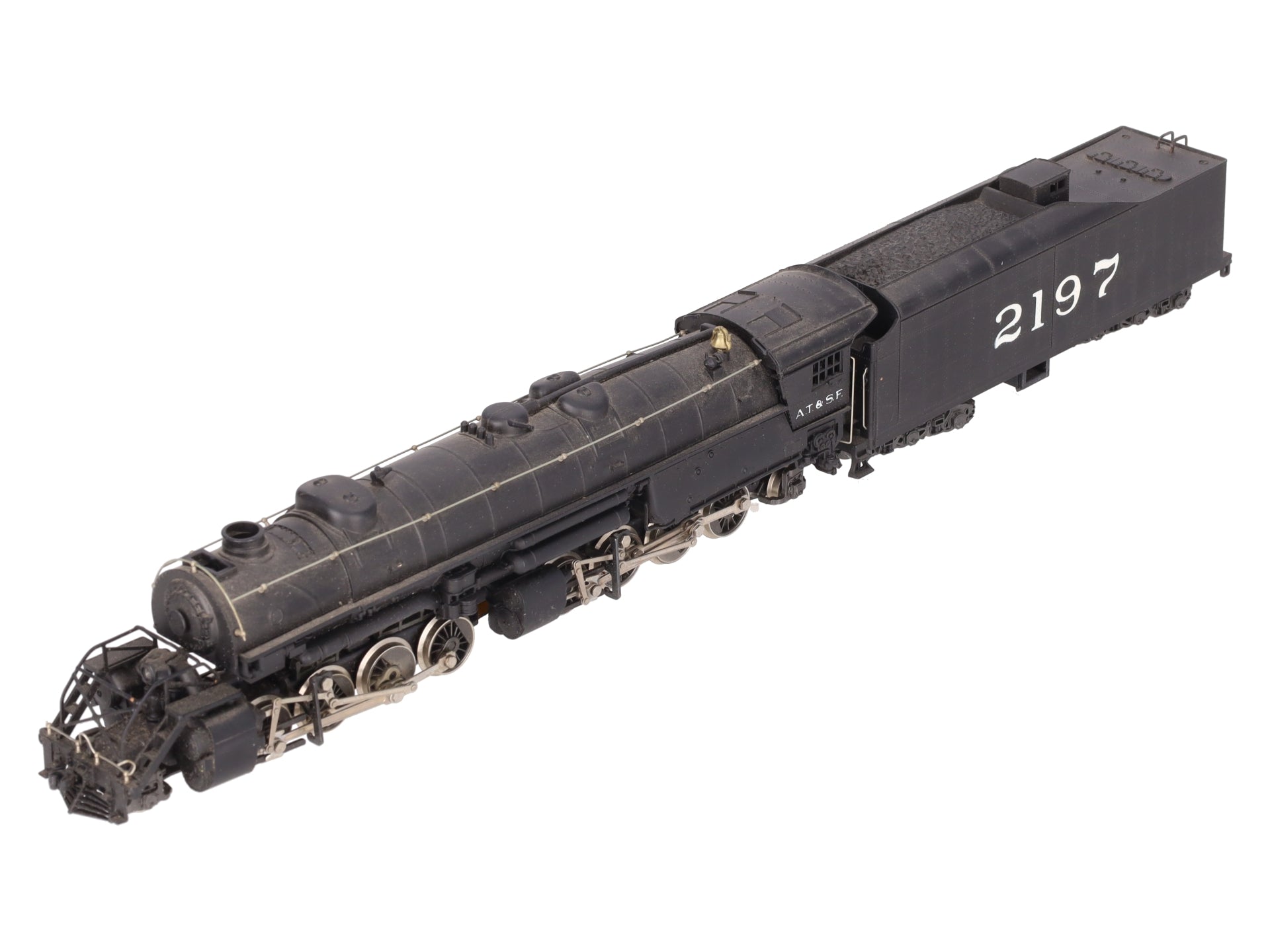 AHM 5091 HO Scale Santa Fe 2-8-8-2 Mallet Steam Locomotive & Tender #2197 VG/Box