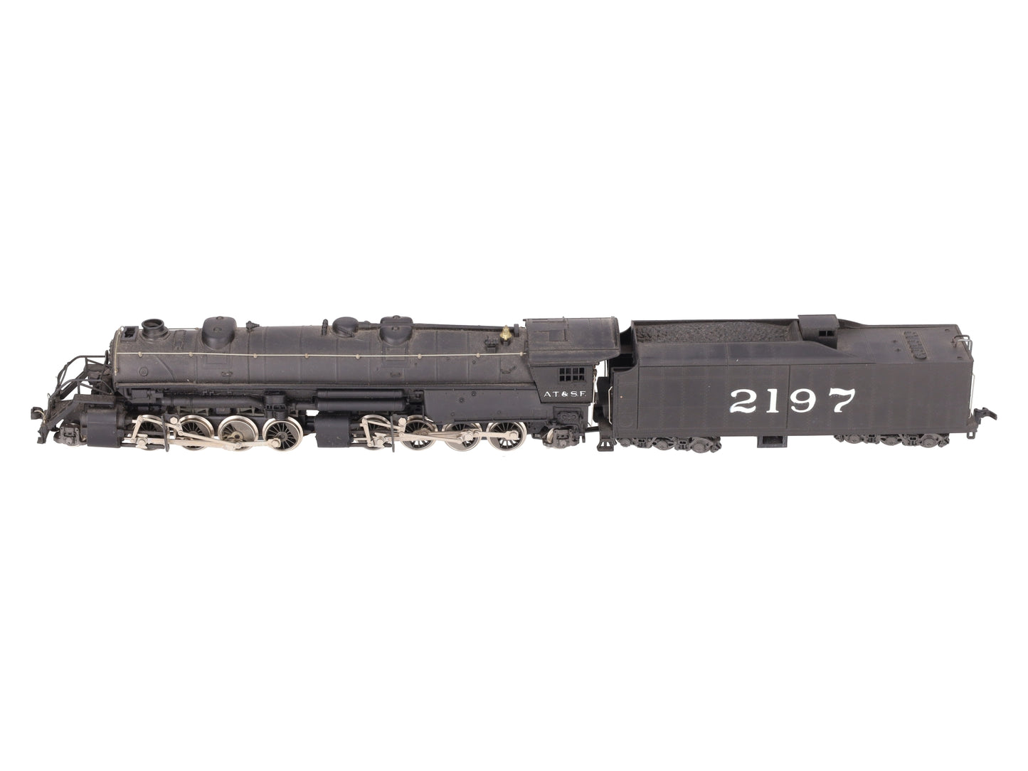 AHM 5091 HO Scale Santa Fe 2-8-8-2 Mallet Steam Locomotive & Tender #2197 VG/Box