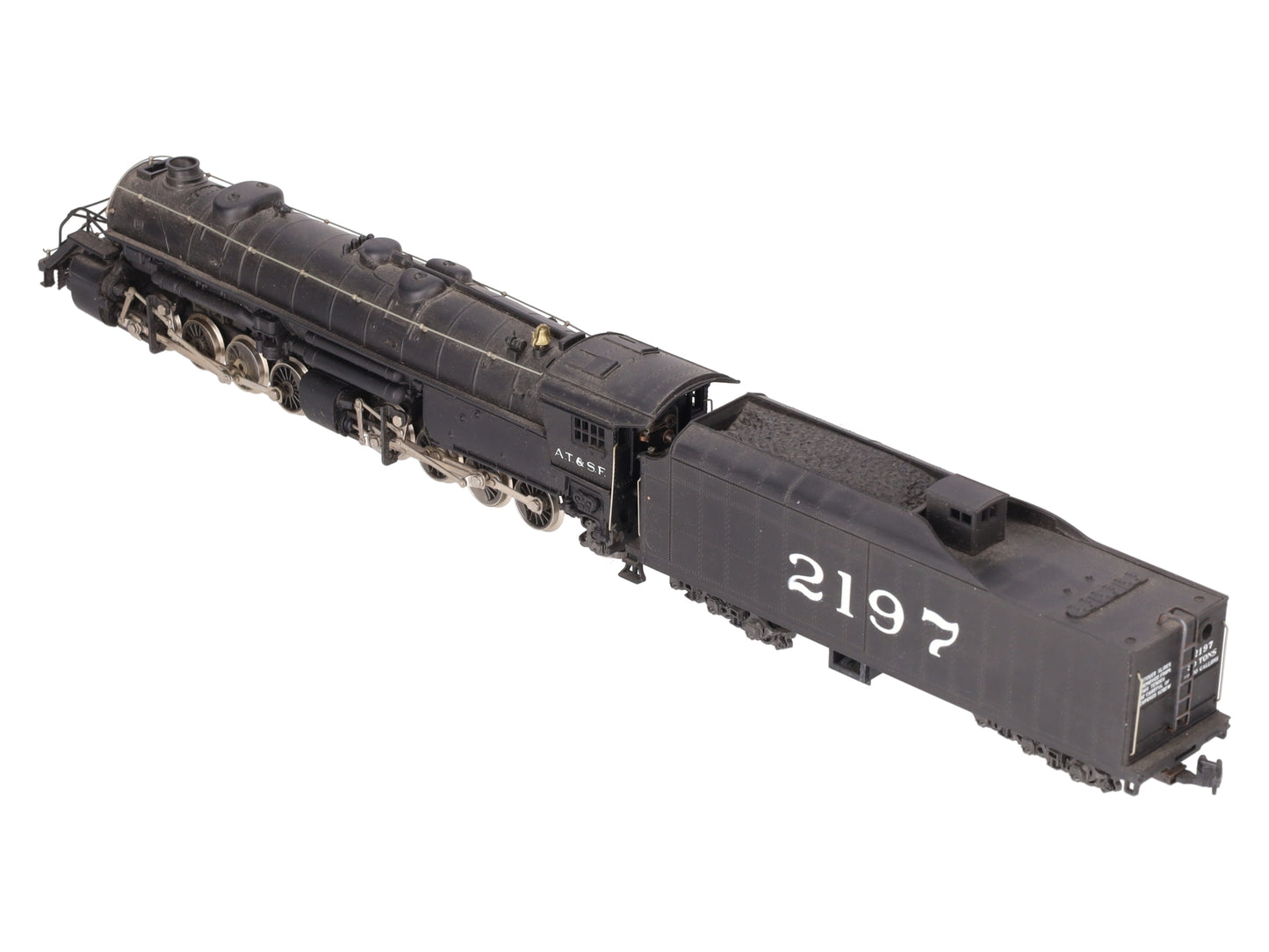 AHM 5091 HO Scale Santa Fe 2-8-8-2 Mallet Steam Locomotive & Tender #2197 VG/Box