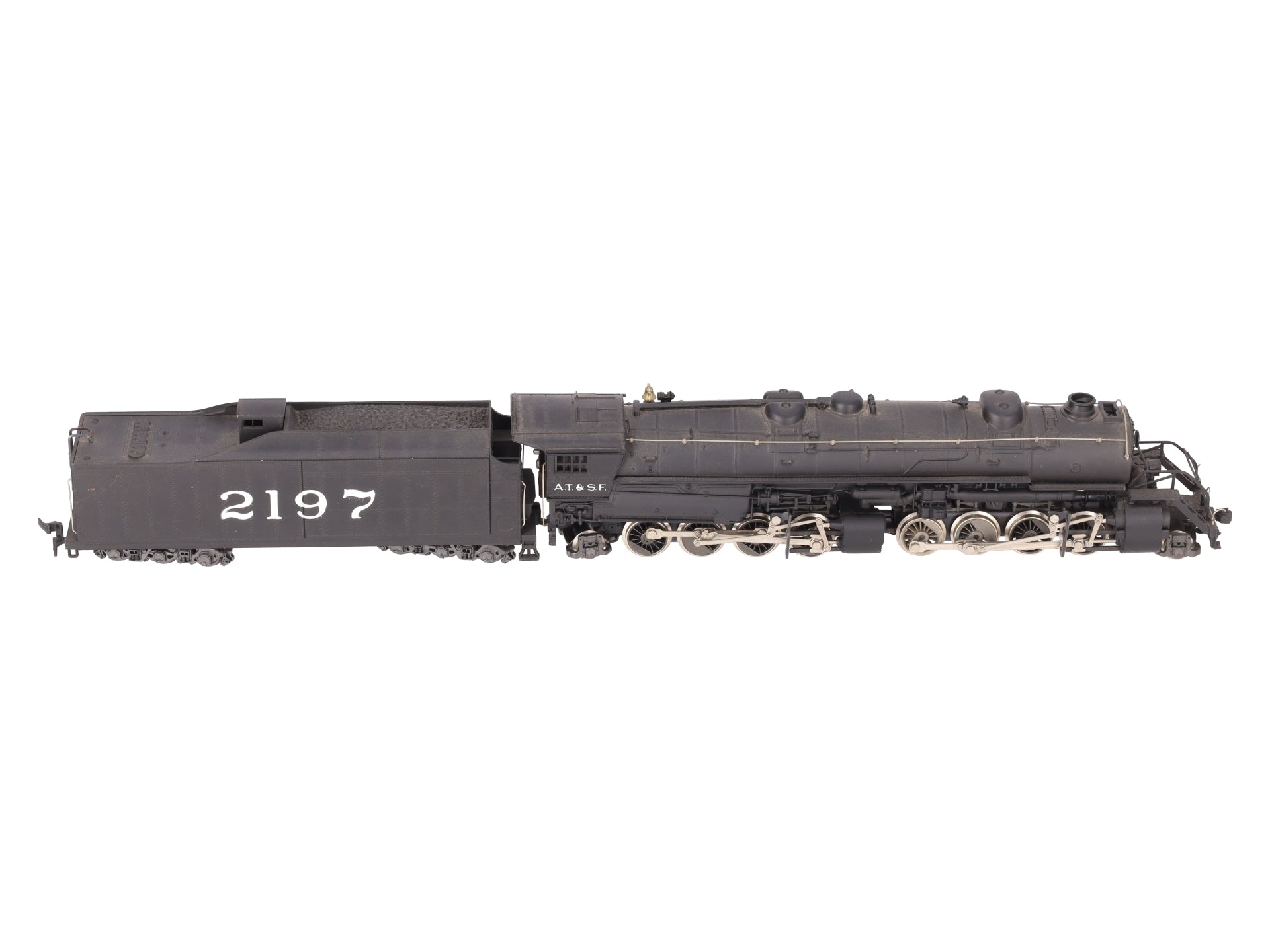 AHM 5091 HO Scale Santa Fe 2-8-8-2 Mallet Steam Locomotive & Tender #2197 VG/Box