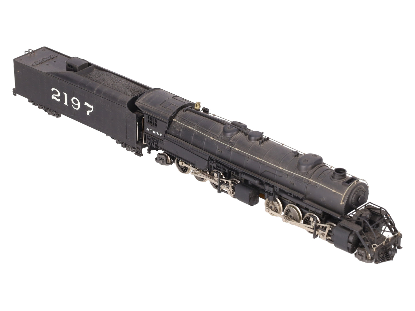 AHM 5091 HO Scale Santa Fe 2-8-8-2 Mallet Steam Locomotive & Tender #2197 VG/Box