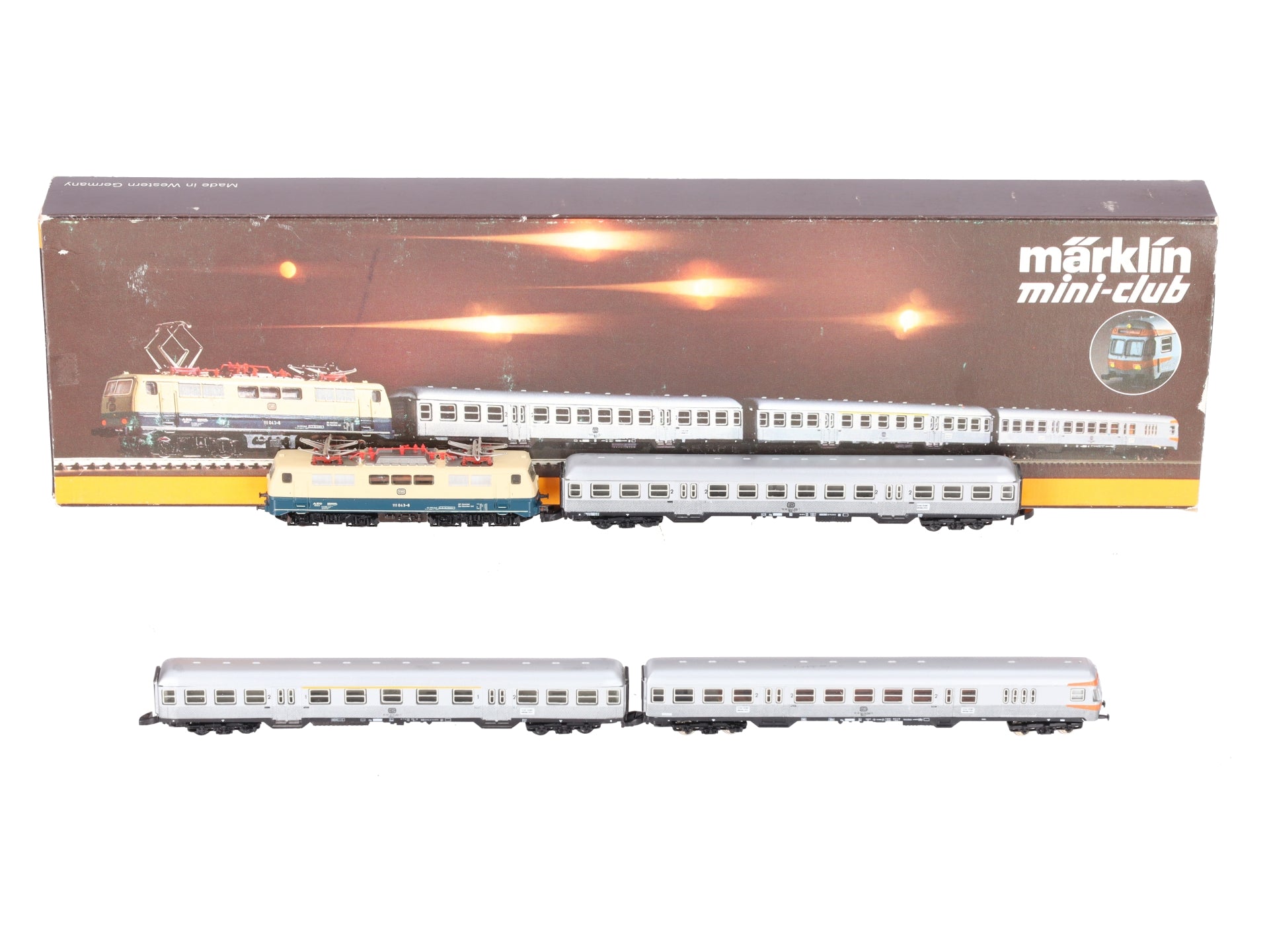 Marklin 8101 Mini-Club Z Gauge Electric Passenger Train Set EX/Box
