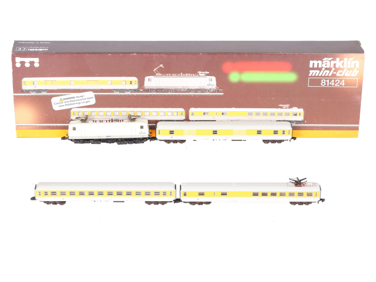 Marklin 81424 Z Gauge ADTranz Electric Passenger Train Set (Set of 4) EX/Box