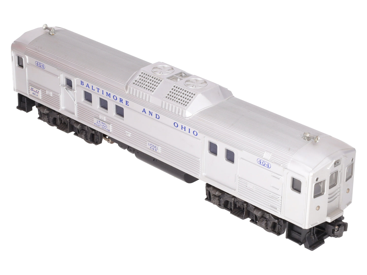 Lionel 404 Vintage O Baltimore & Ohio RDC Budd Baggage & Mail Car EX