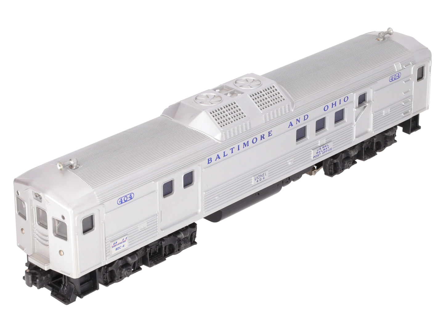 Lionel 404 Vintage O Baltimore & Ohio RDC Budd Baggage & Mail Car EX